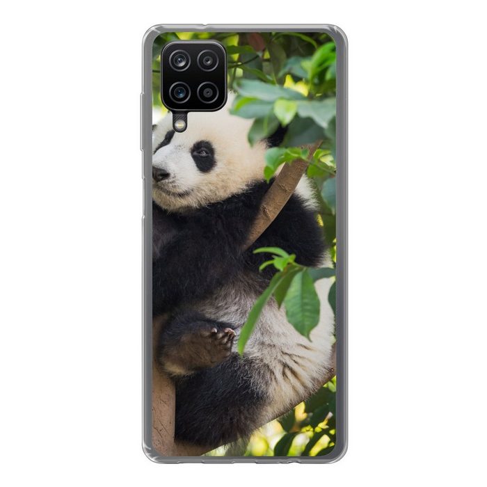 MuchoWow Handyhülle Panda - Tier - Baum Handyhülle Samsung Galaxy A12 Smartphone-Bumper Print Handy
