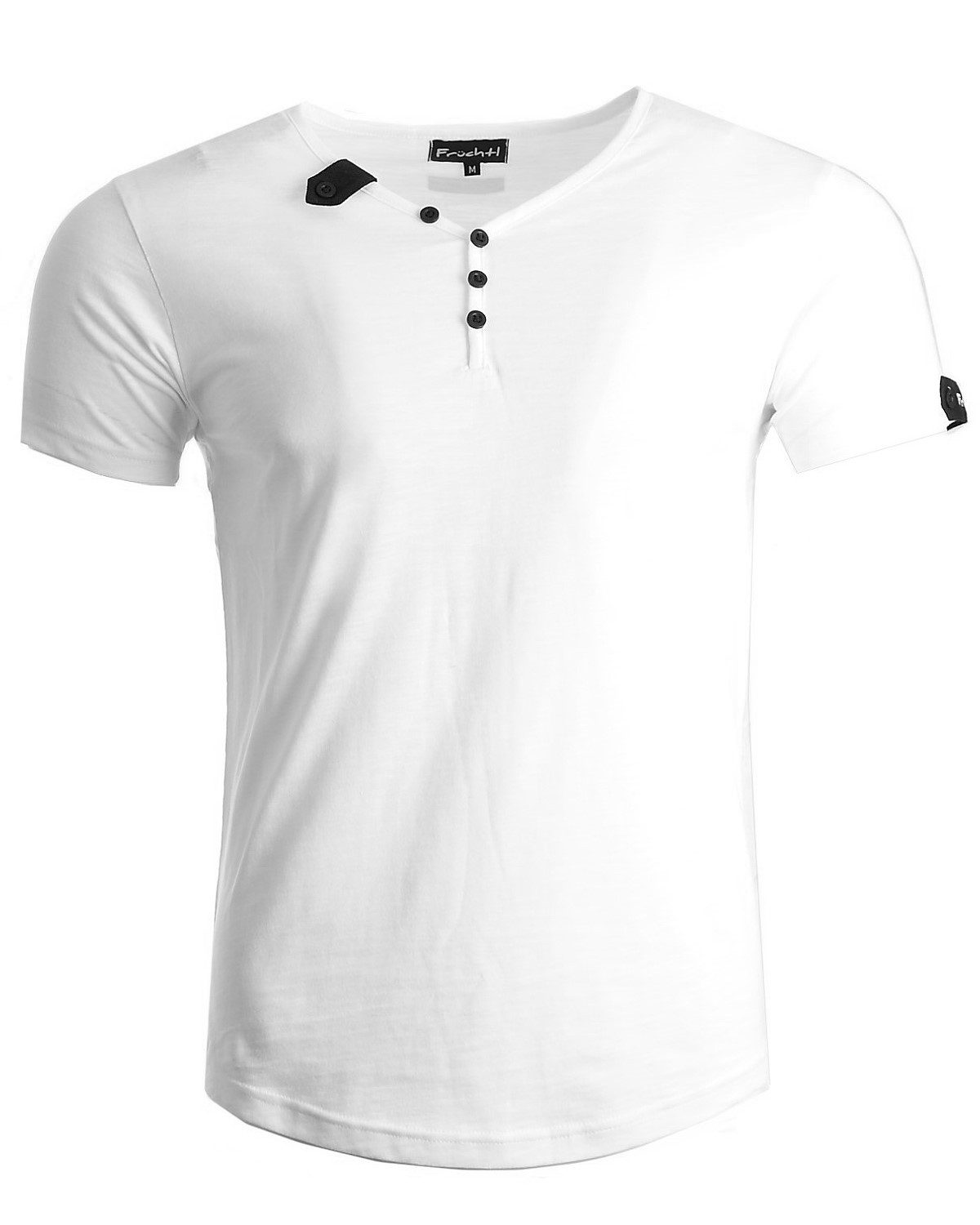 Früchtl T-Shirt mit modischer Knopfleiste