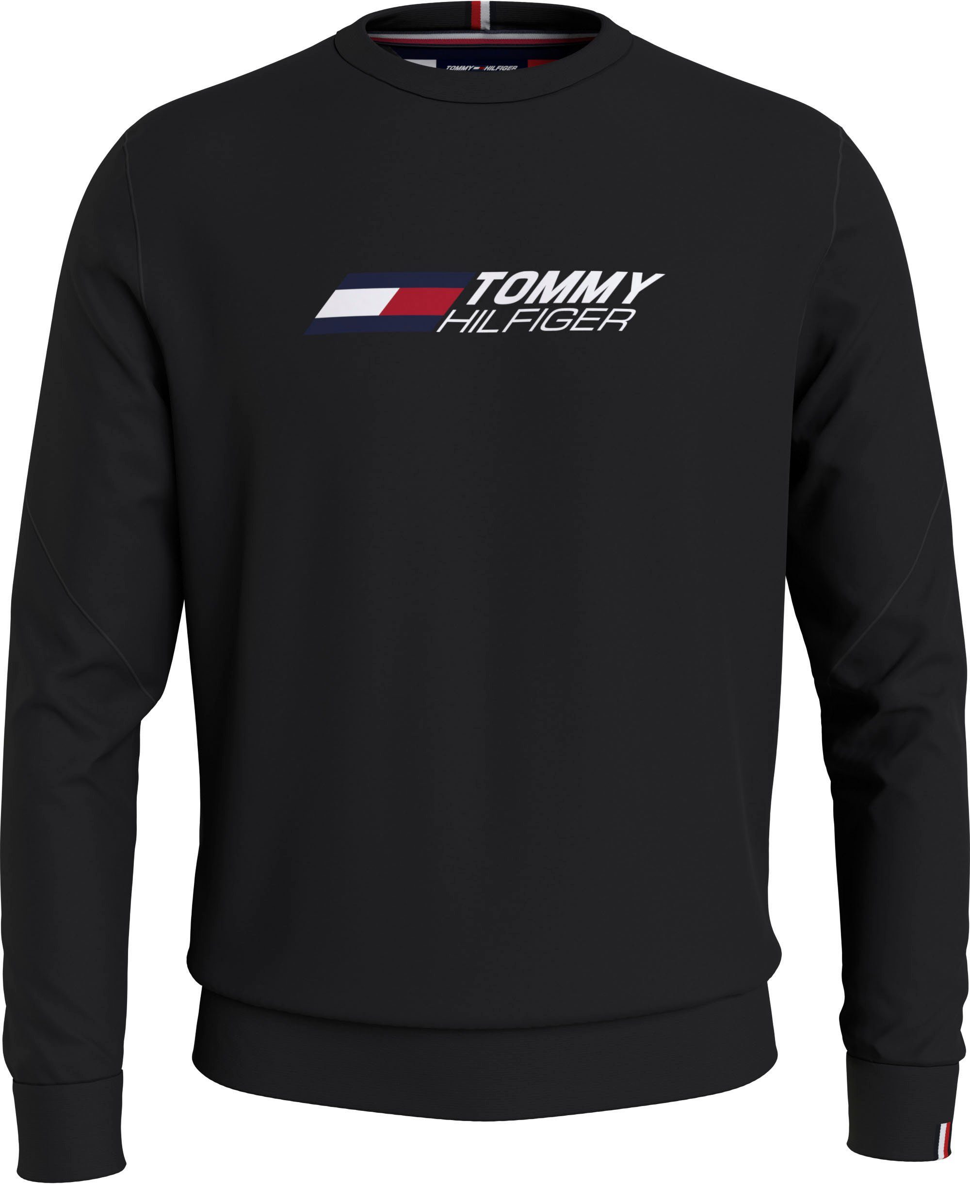 Sweatshirt Hilfiger CREW Tommy Sport black ESSENTIALS