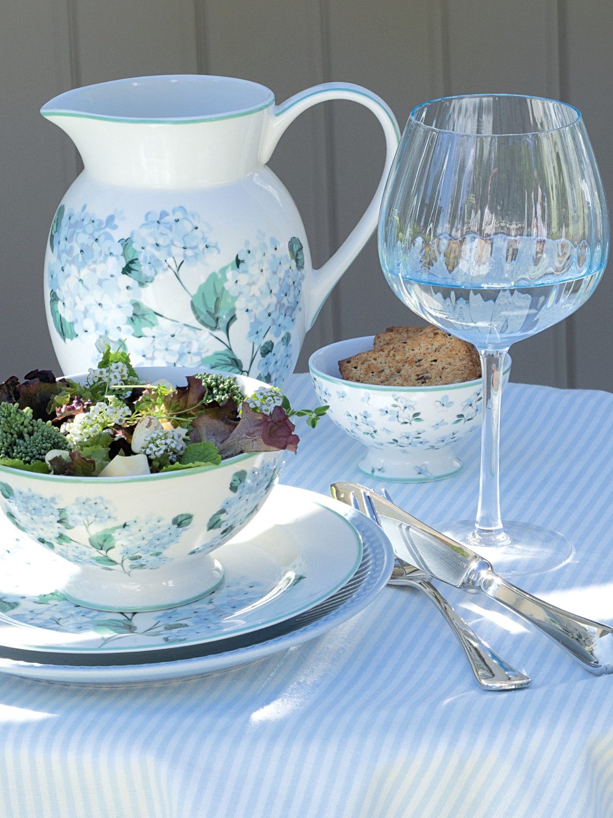 Greengate Weinglas Alice Weinglas pale blue 23cm, Glas