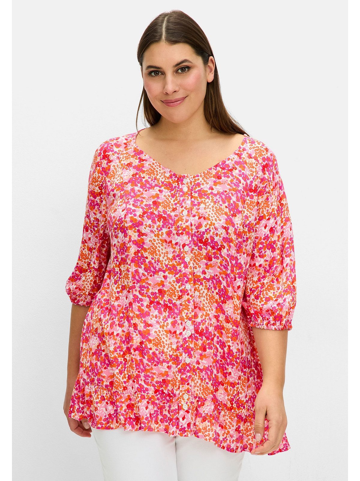 Sheego Druckbluse Große Größen mit weitem günstig online kaufen