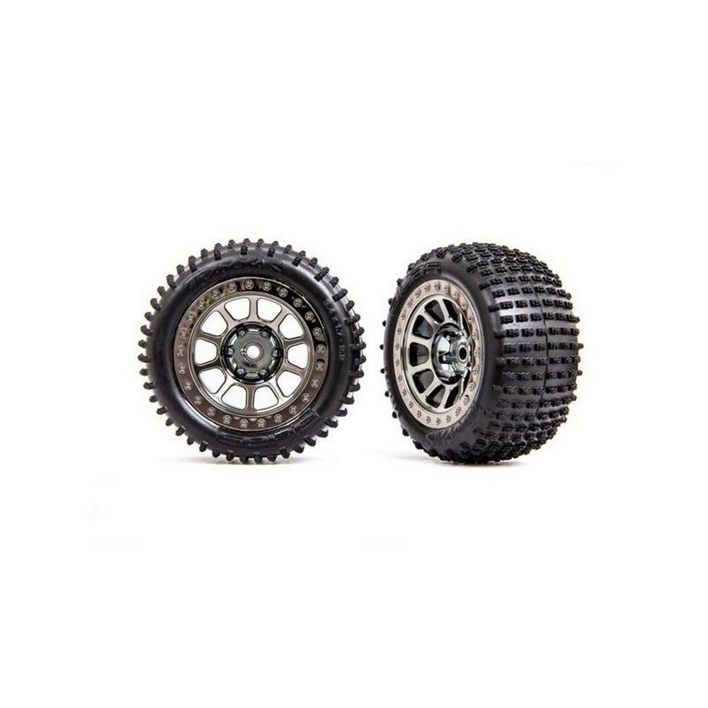 Modellbausatz TRX2470T Alias Reifen auf Felge Bandit 2.2 Schwarz-Chrom hi medium