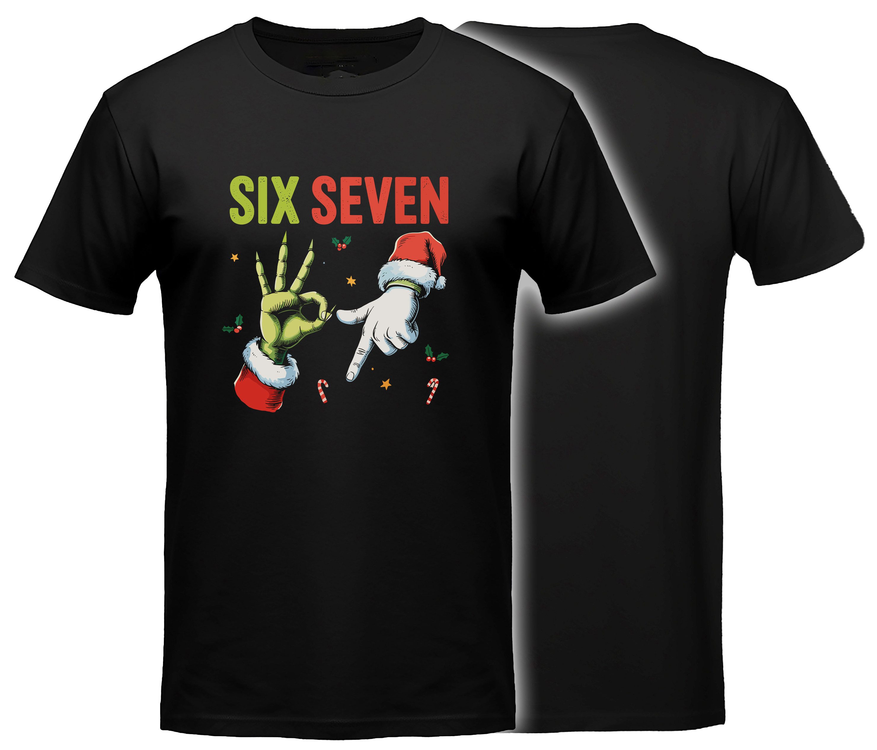T-Shirt Six Seven 6 7 print Shirt Weihnachtsshirt