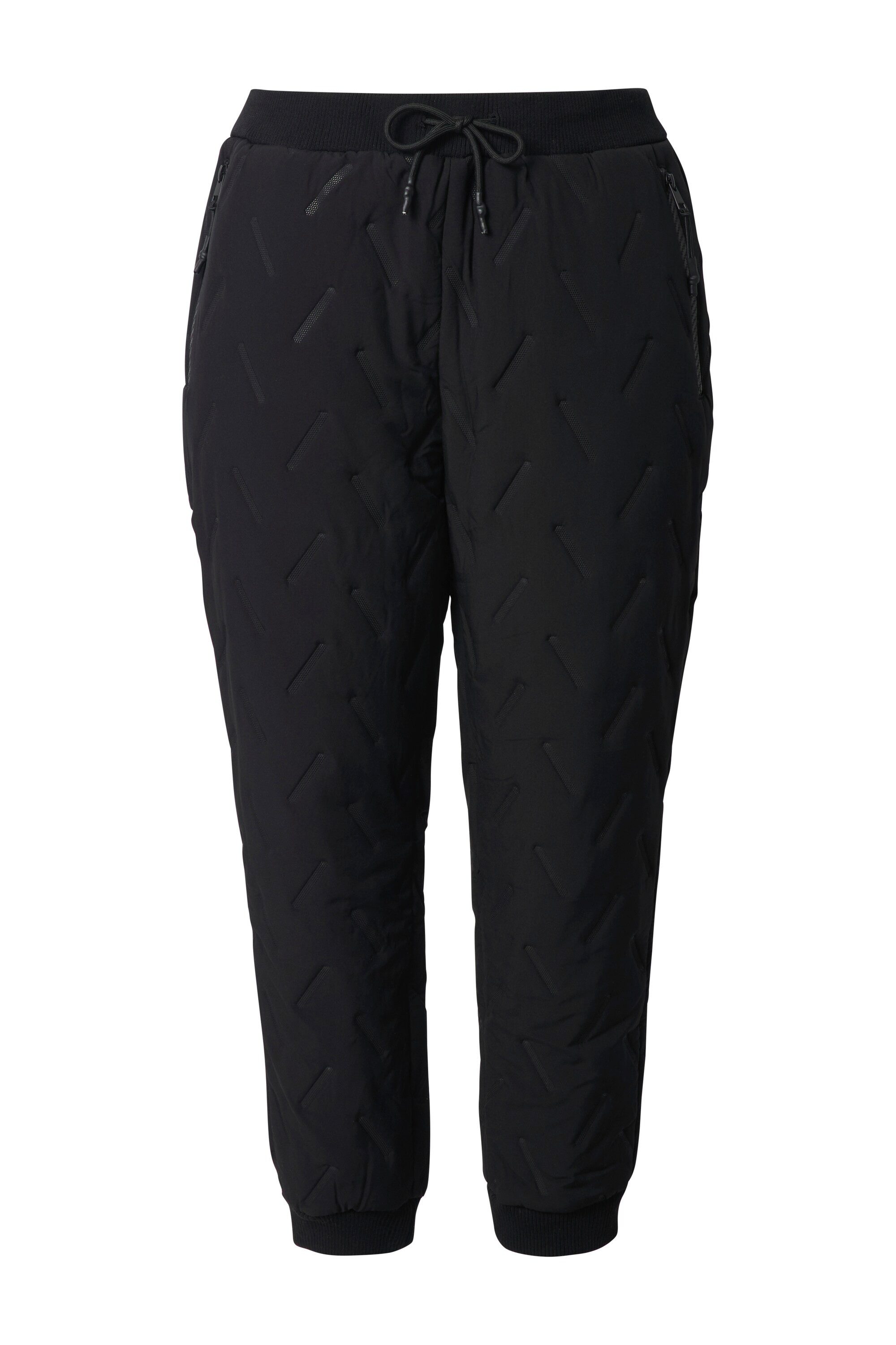 Ulla Popken Funktionshose Funktions-Jogginghose Zipptaschen Rippsaum günstig online kaufen