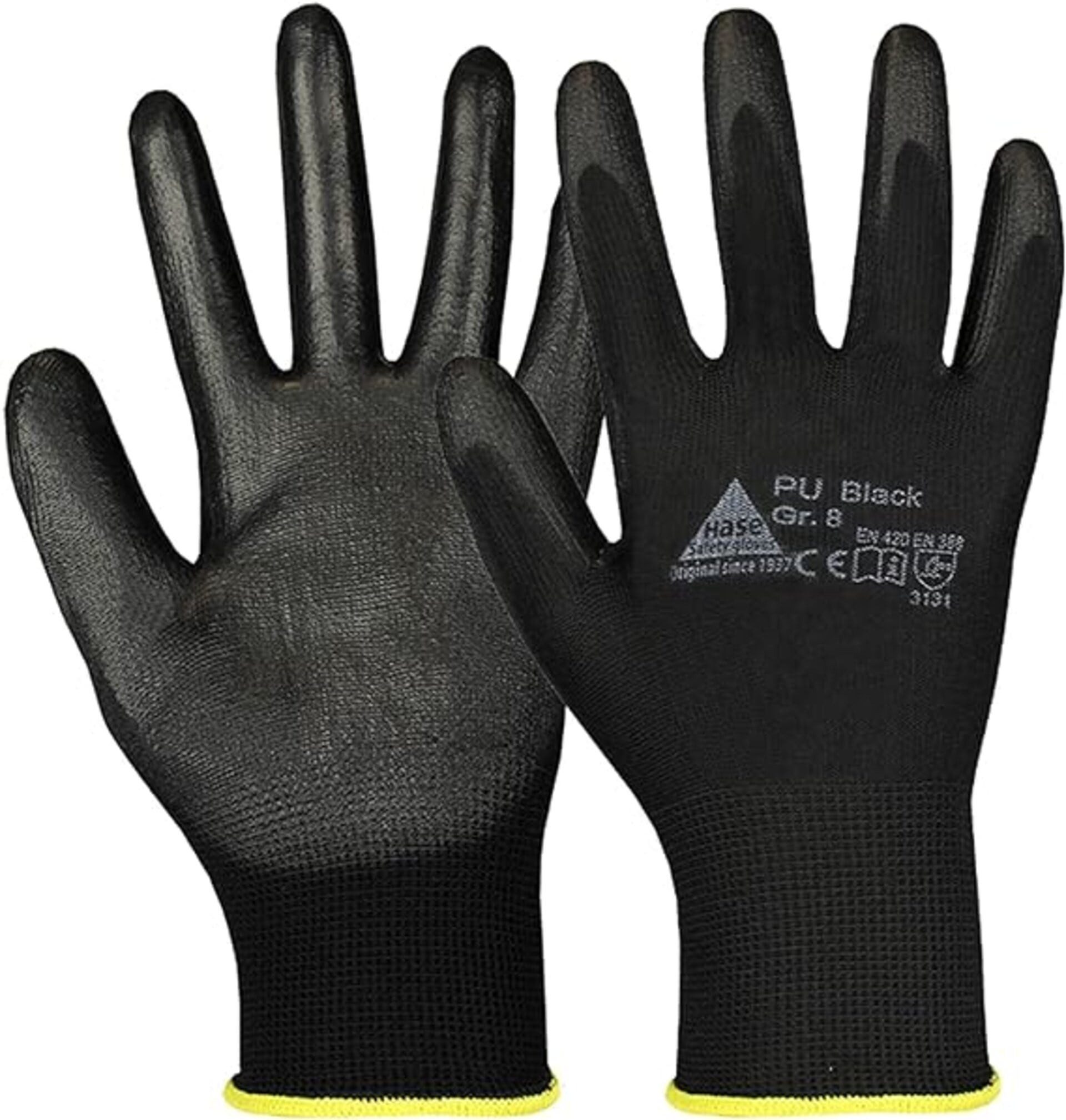 Arbeitshandschuhe 509560 PU Black Montagehandschuh Nylon Polyester