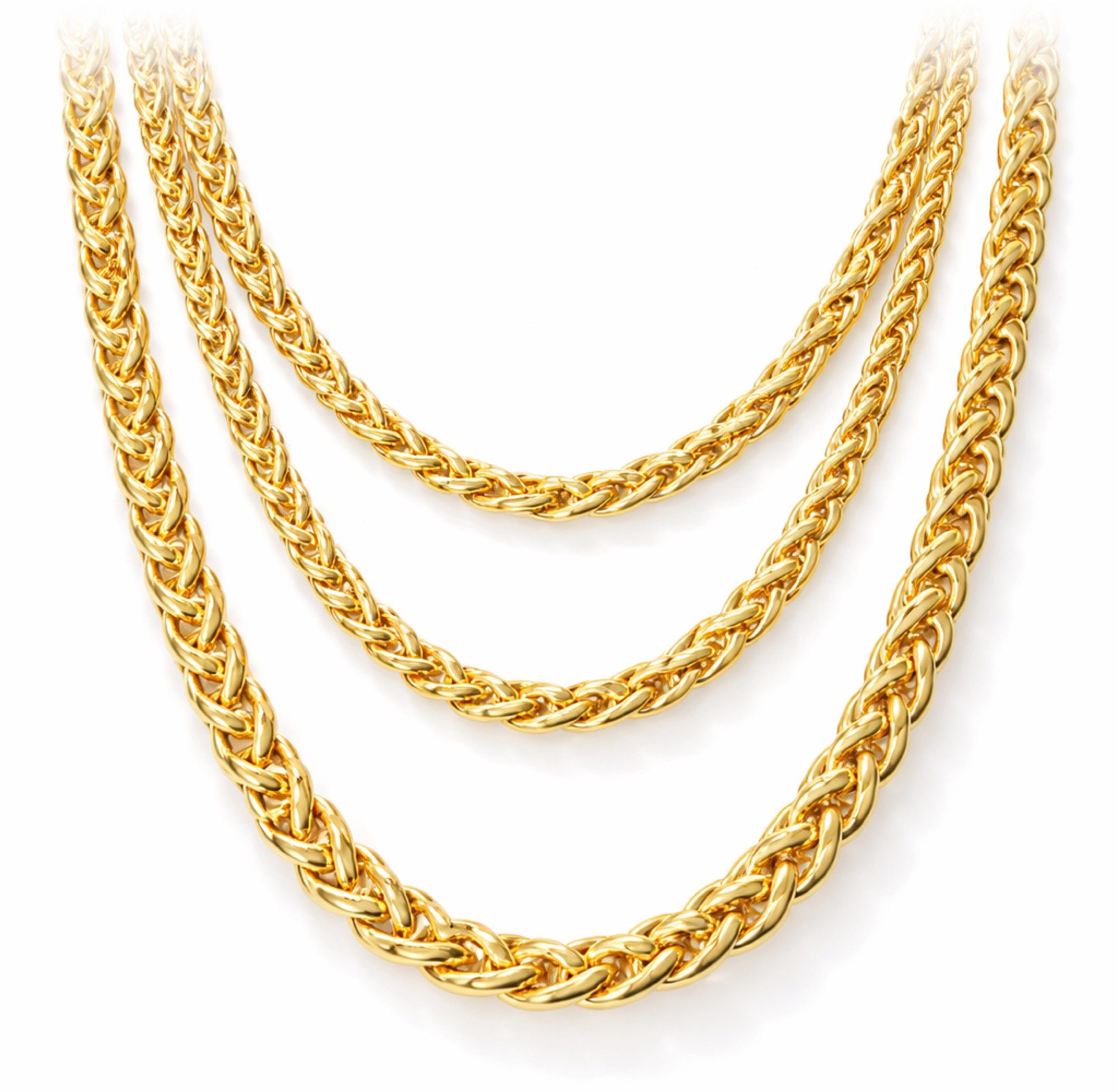 FASCHINFEVER Kostüm Goldkette – Glänzendes Retro-Accessoire für Disco- & Vintage-Outfits