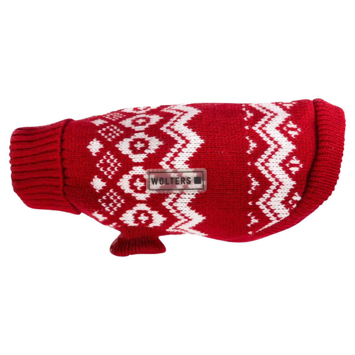 Wolters Hundepullover Norweger Pullover rot/weiß