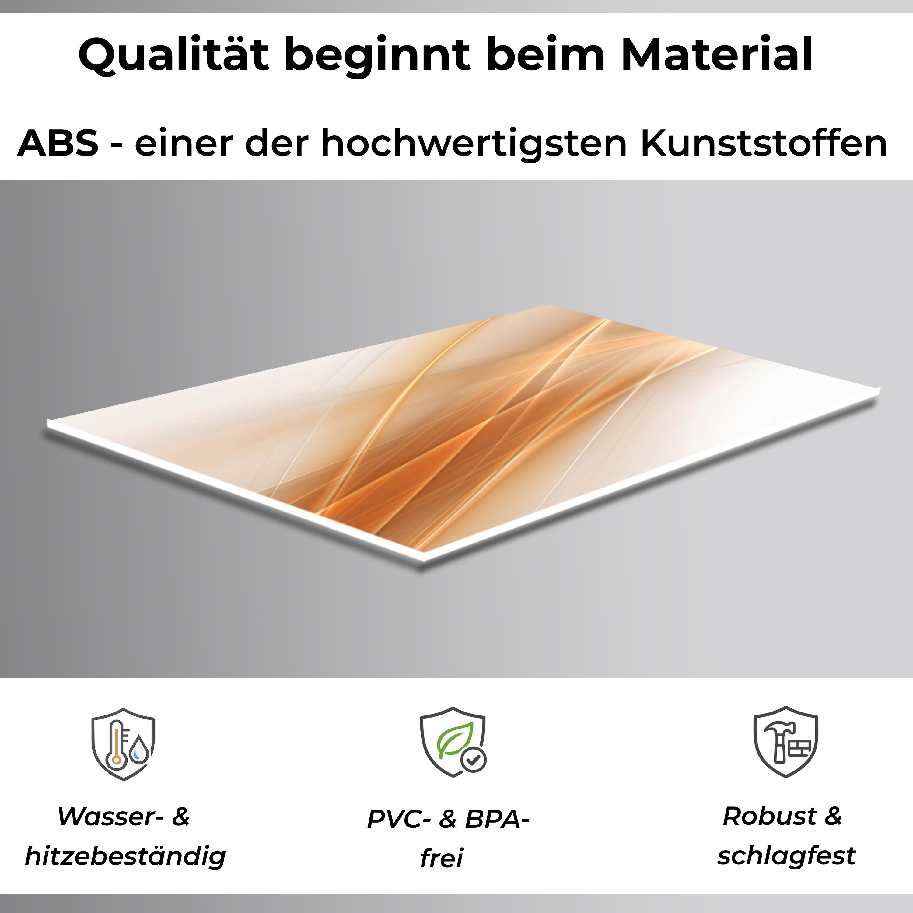 Rodnik Küchenrückwand Amelia Abstrakt, monolithische ABS-Platte mit Direktdruck, formstabil und langlebig