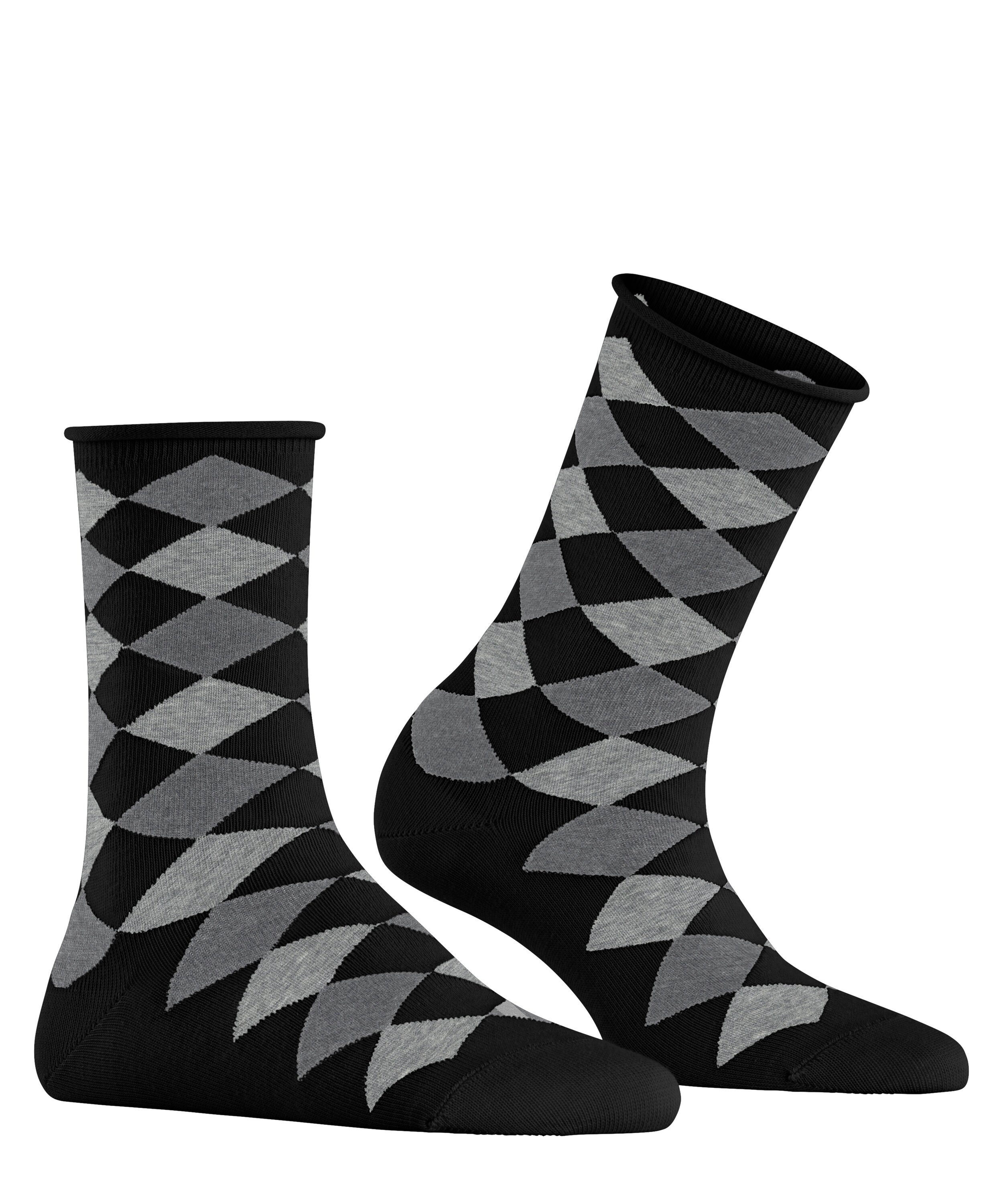 Burlington Kurzsocken Burlington Sandy Damen (1-Paar) mit neu interpretiertem Argyle-Muster