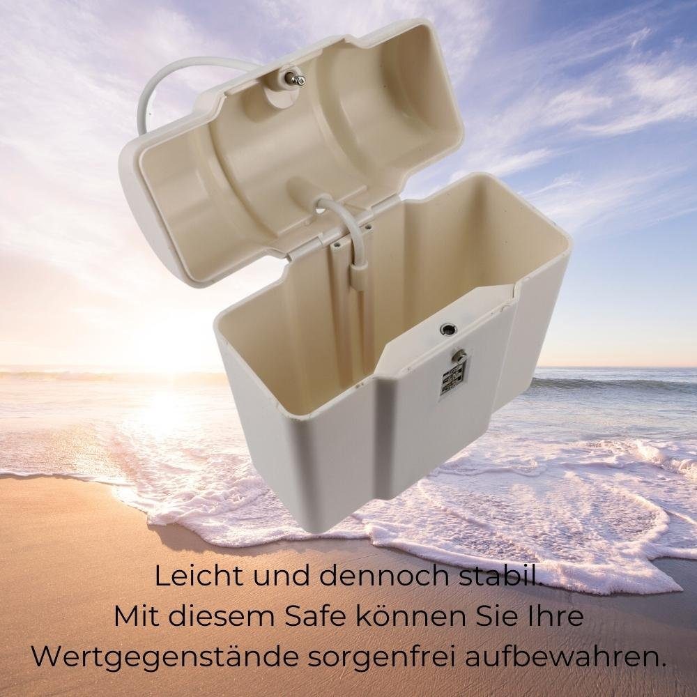 Safe Urlaub Box Zahlenschloss Bade Handy Mini GarPet Strandsafe Tresor Resie Strandmuschel