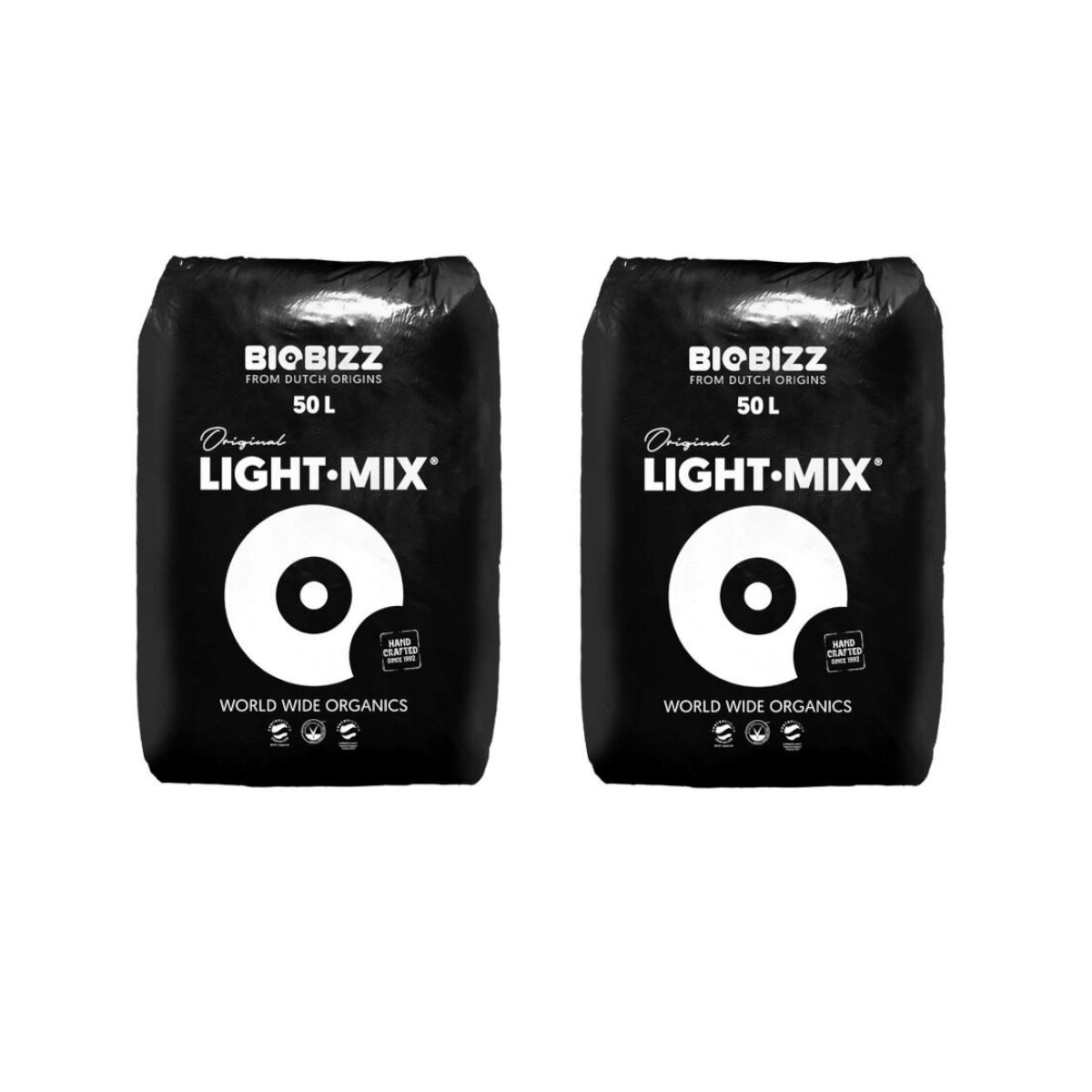 Biobizz Pflanzerde BioBizz Light Mix - 2x 50 Liter Set, mit Organischer Feststoffdünger, (Set, 2x 50 Liter)