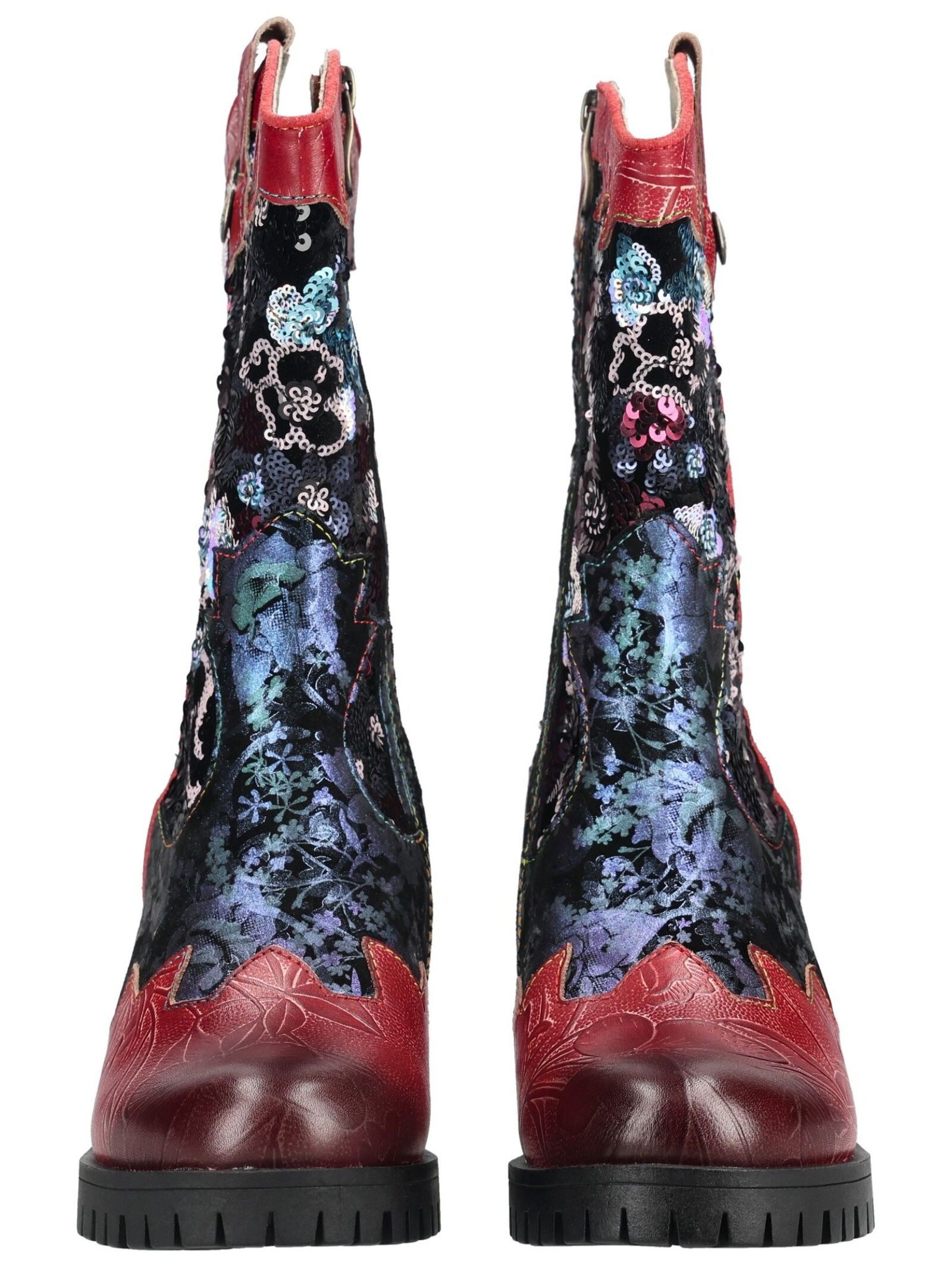 LAURA VITA Stiefel Leder/Textil . High-Heel-Stiefel
