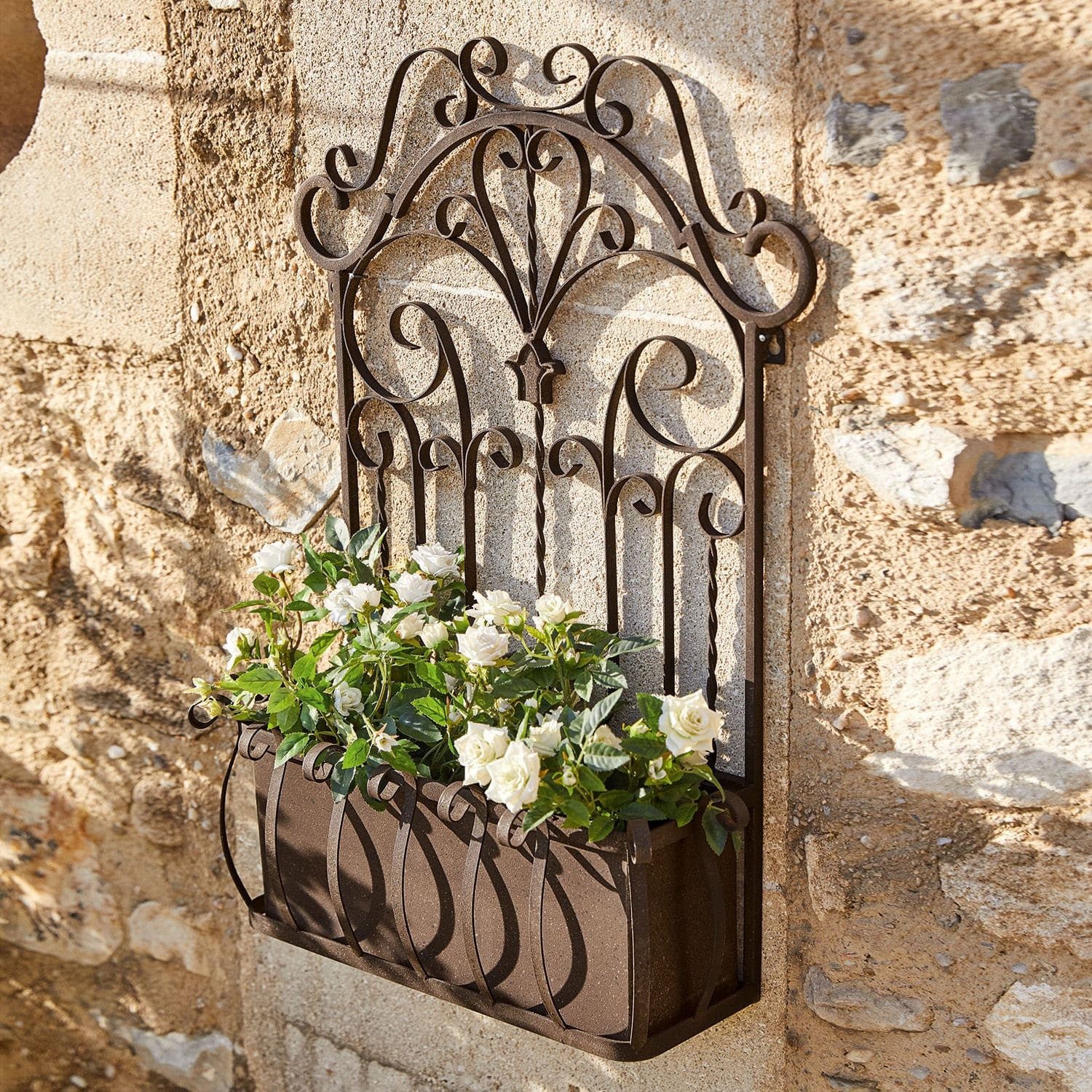Mirabeau Übertopf Blumenkasten Secourt antikbraun günstig online kaufen