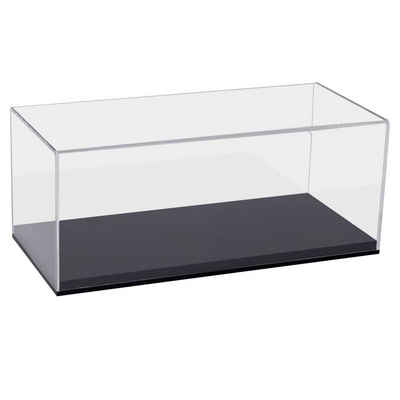 HMF Vitrine elegante Acryl Glasvitrine transparente Sammlerbox für Sammelstücke Schaukasten aus Acryl für Modellautos, 34x16x14 cm
