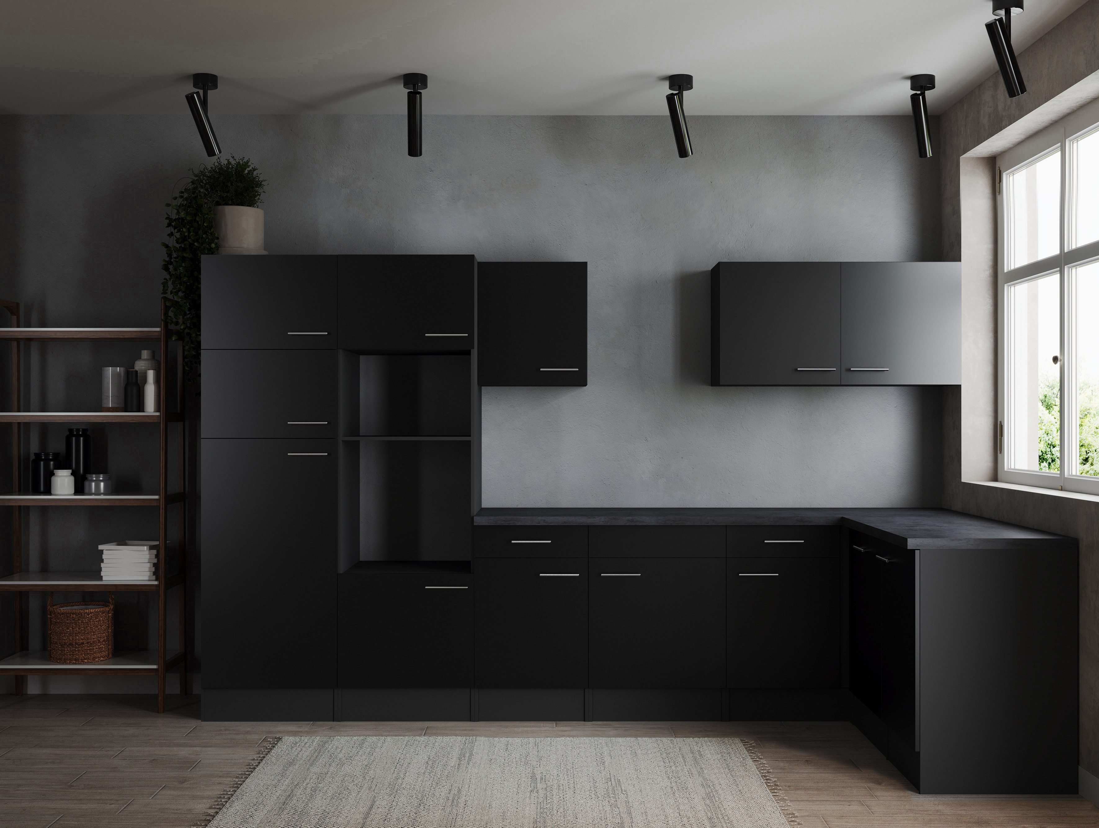 RESPEKTA Winkelküche Oliver, Breite 340 cm, 90 cm Arbeitshöhe, in exklusiver Konfiguration für OTTO