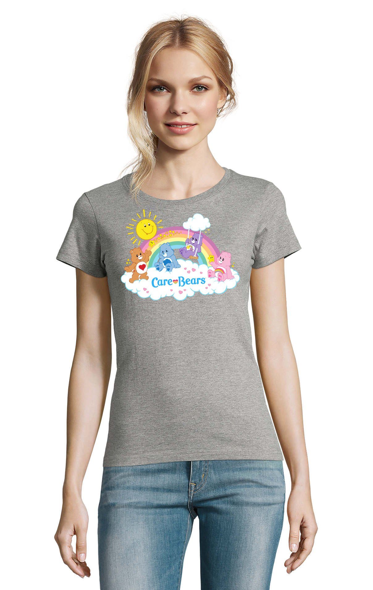 T-Shirt Damen Glücksbärchis Sun Care Bears Hab-Dich-lieb Wolkenland