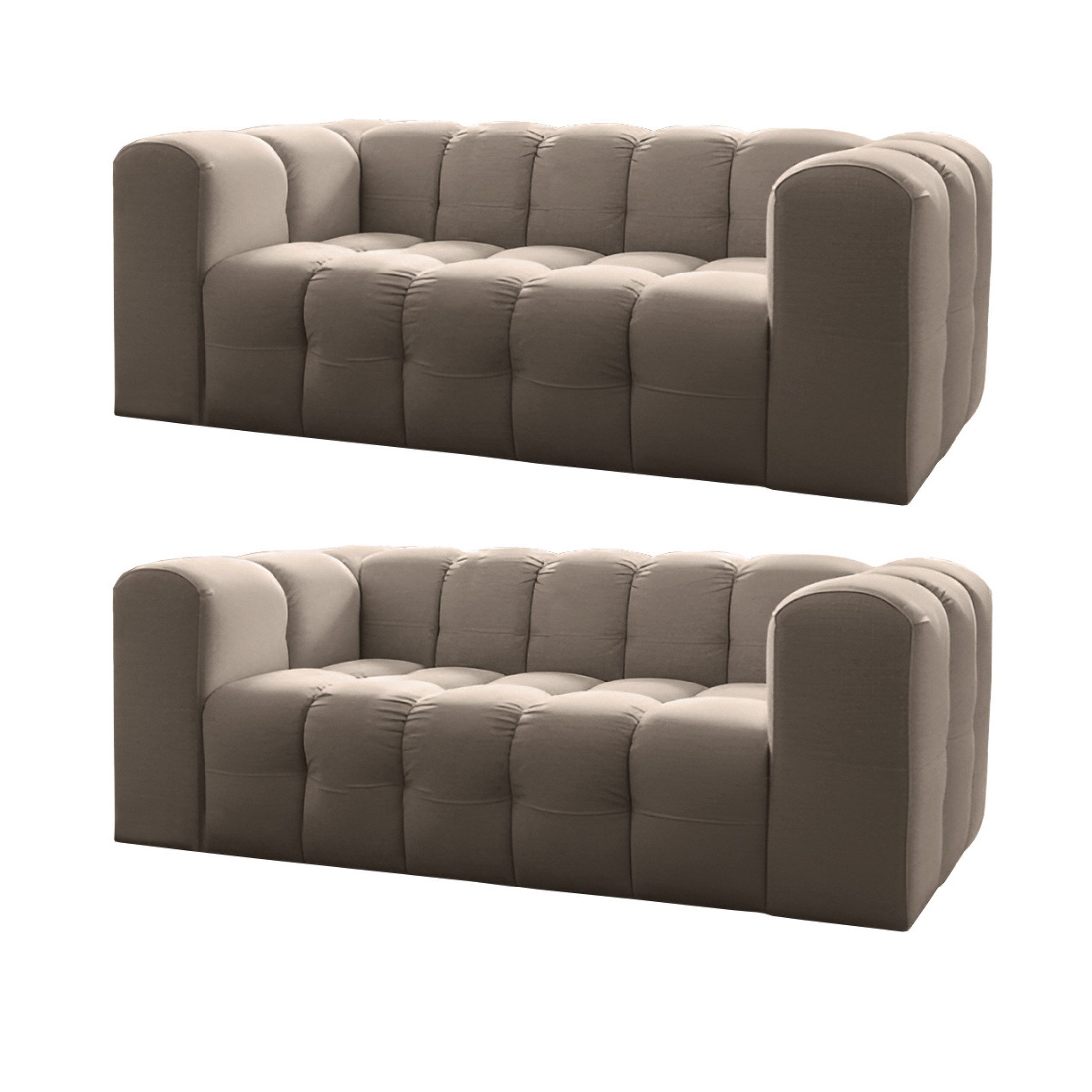 Friderik-EU 2-Sitzer Baloo Sofa 2x2-Sitzer Set 200 cm – HR-Schaum, modernes Design & Komfort – Stoff Tiffany