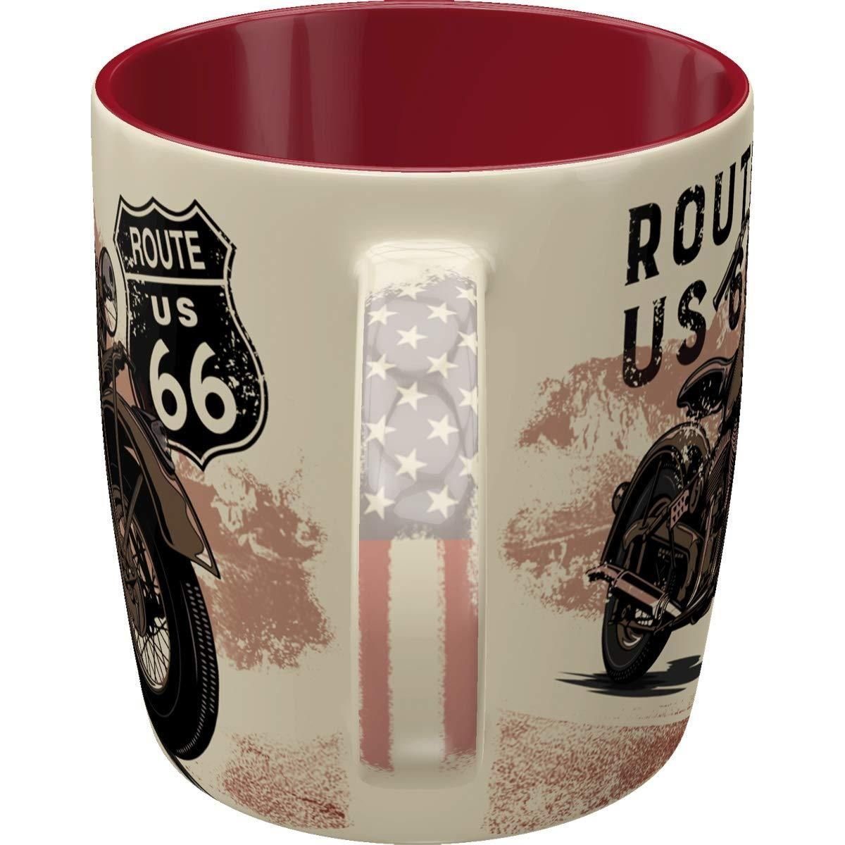 Nostalgic-Art Tasse Kaffeetasse - US Highways - Route 66 Bike Map