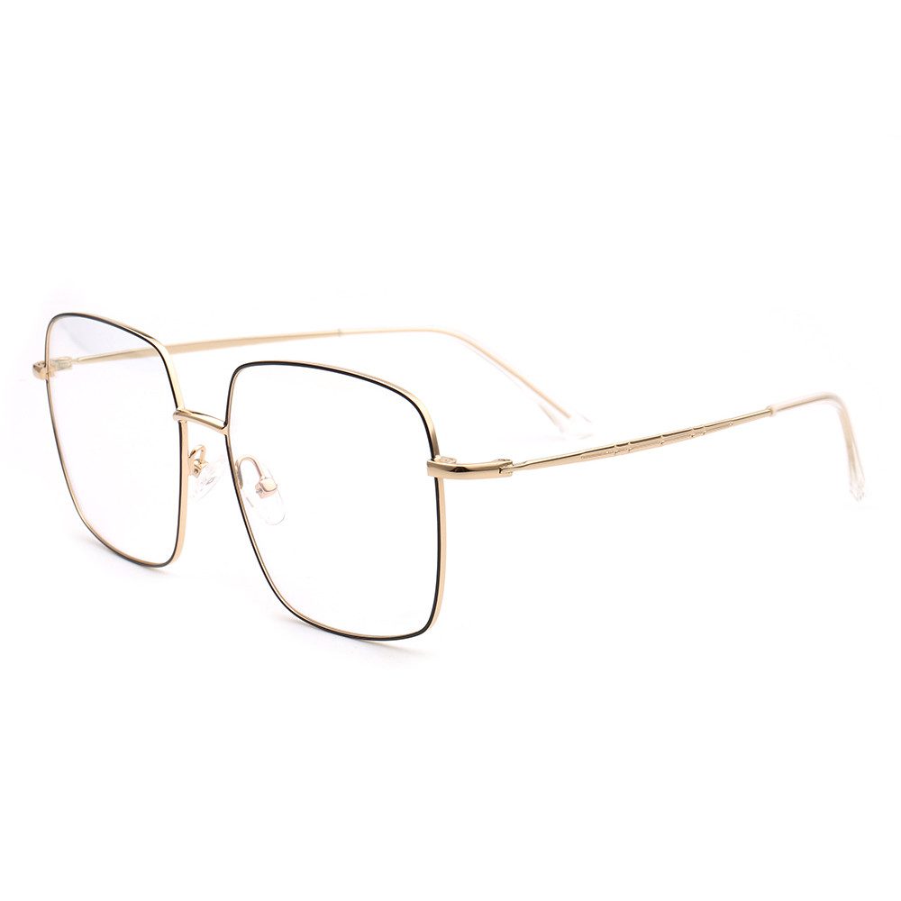 PACIEA Lesebrille Metallbrille Rechteckig Oversize Blaulichtfilter Damen