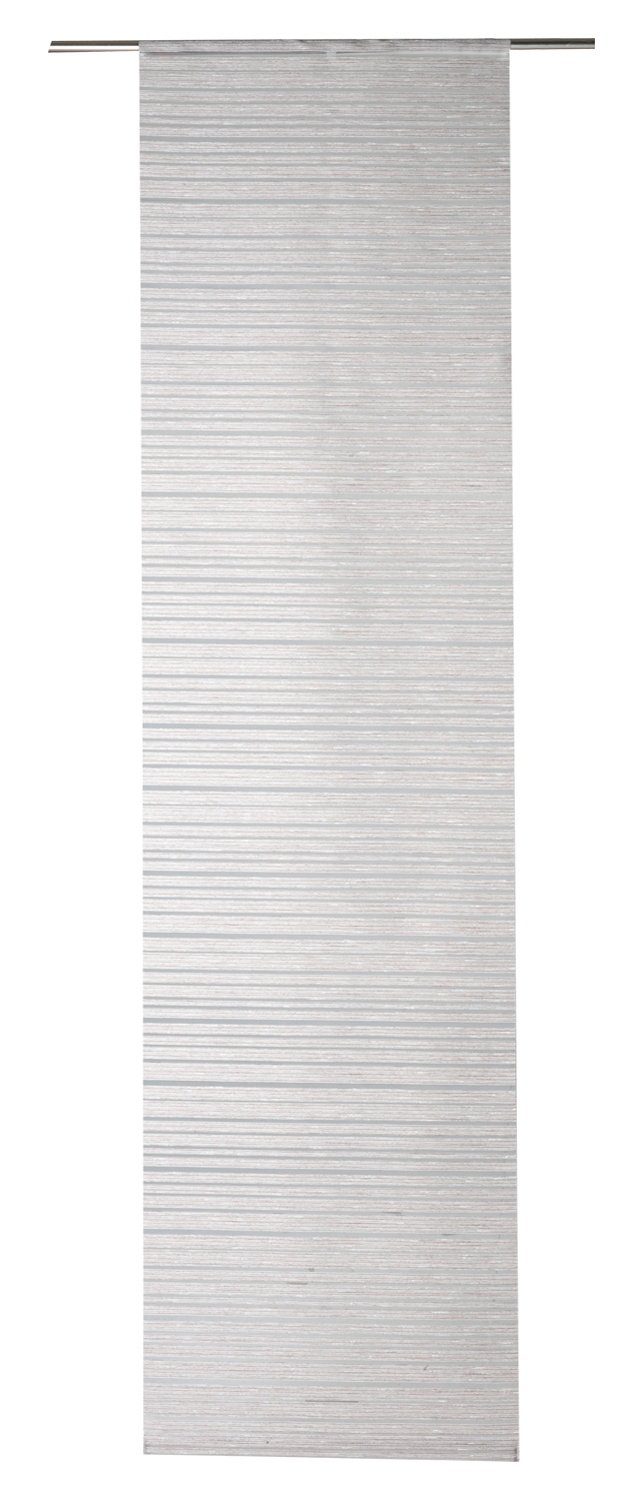 Vorhang BALISTO, Flächenvorhang, Grau, L 245 cm x B 60 cm, Schlaufe, transparent