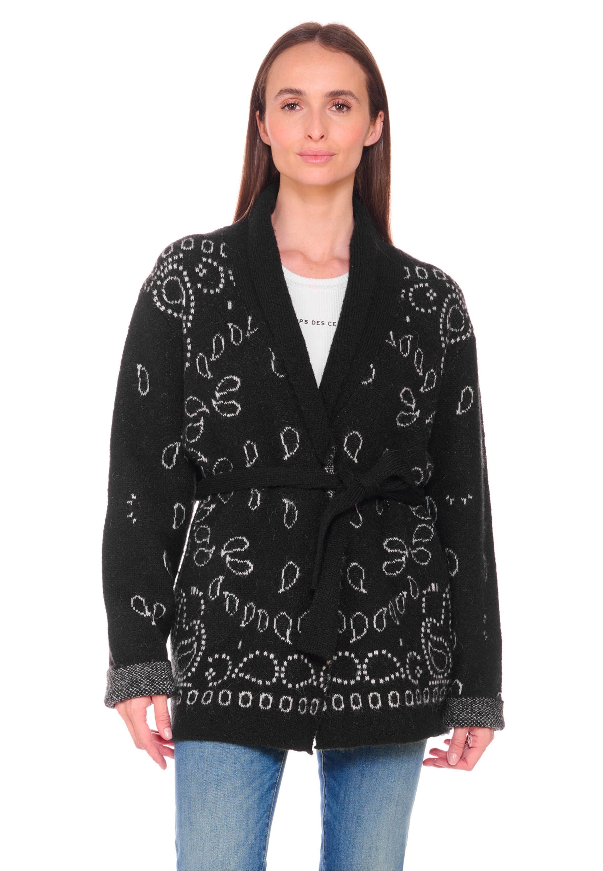 Le Temps Des Cerises Strickjacke BAO mit schönem Allover-Muster