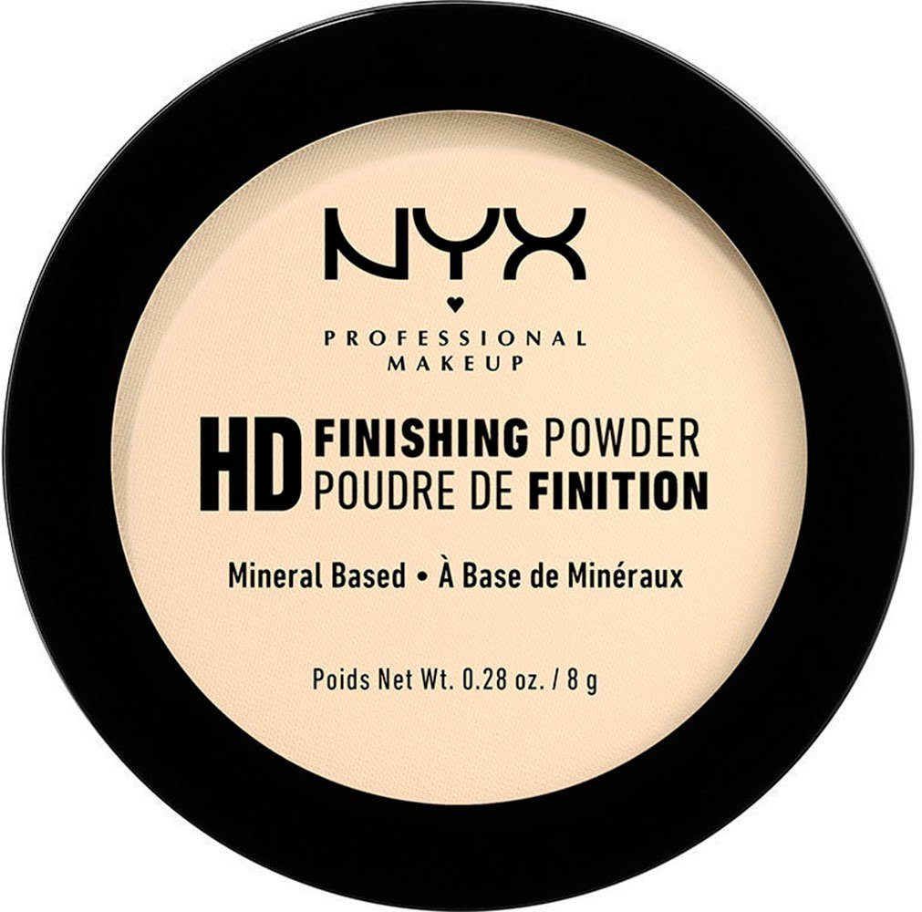 NYX PROFESSIONAL MAKEUP Puder High Definition Finishing Powder, Fixierpuder, ölabsondierende Wirkung, langanhaltend, mattes Finish.