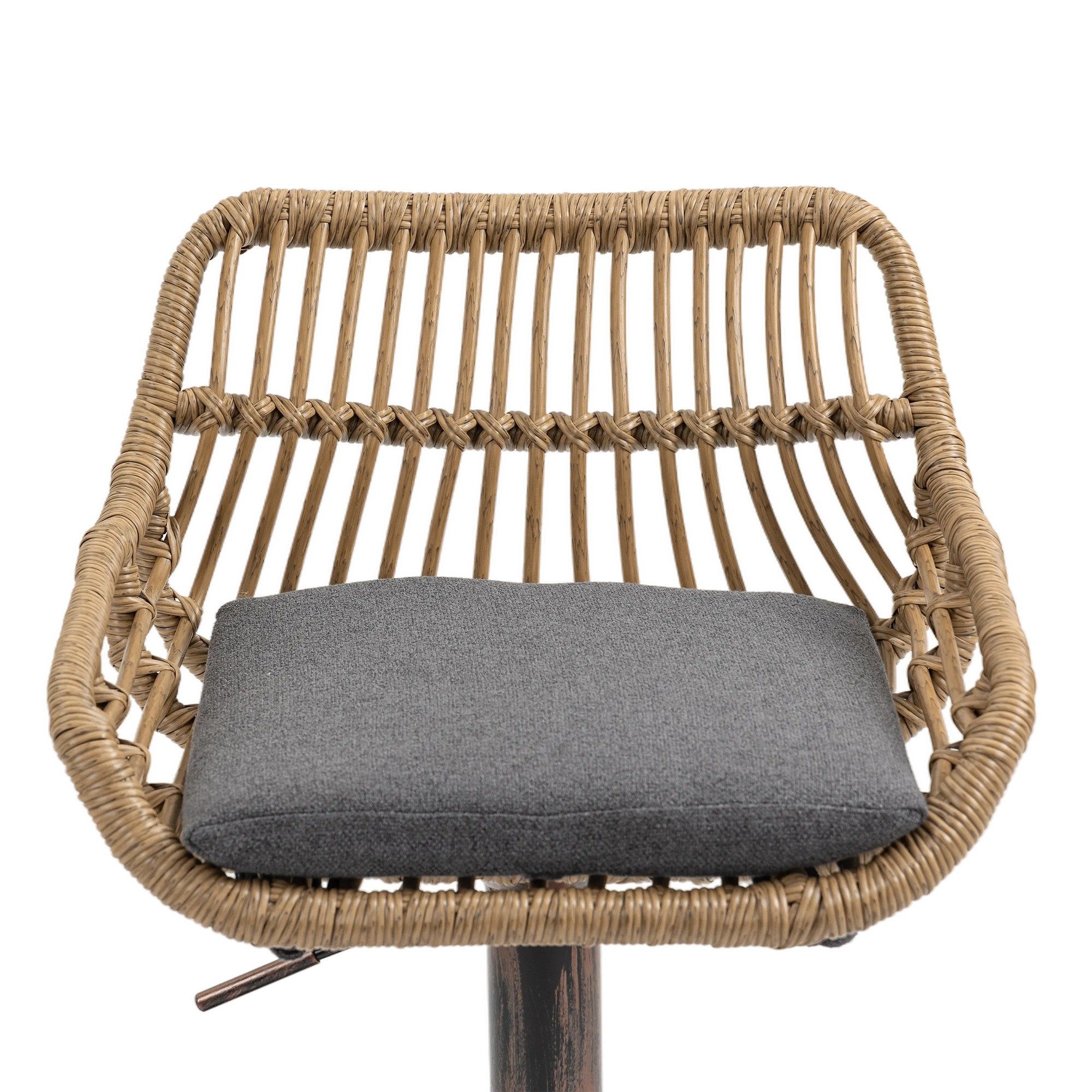 LVHOM Barhocker Rattan 360° drehbar Bistrostuhl/Barstuhl/Drehstuhl/Besucher günstig online kaufen