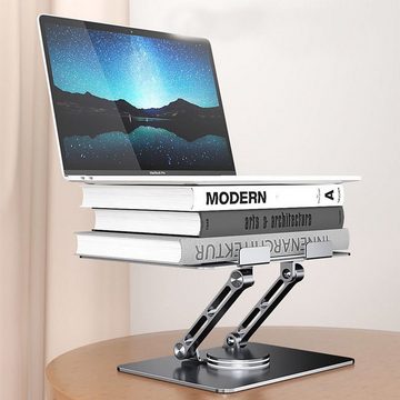 XDeer Laptop Ständer Notebook Ständer Verstellbarer 360° drehbar Laptop-Ständer, (Belüfteter Laptop-Riser hält Laptop Halterung 11-17,3 Zoll)