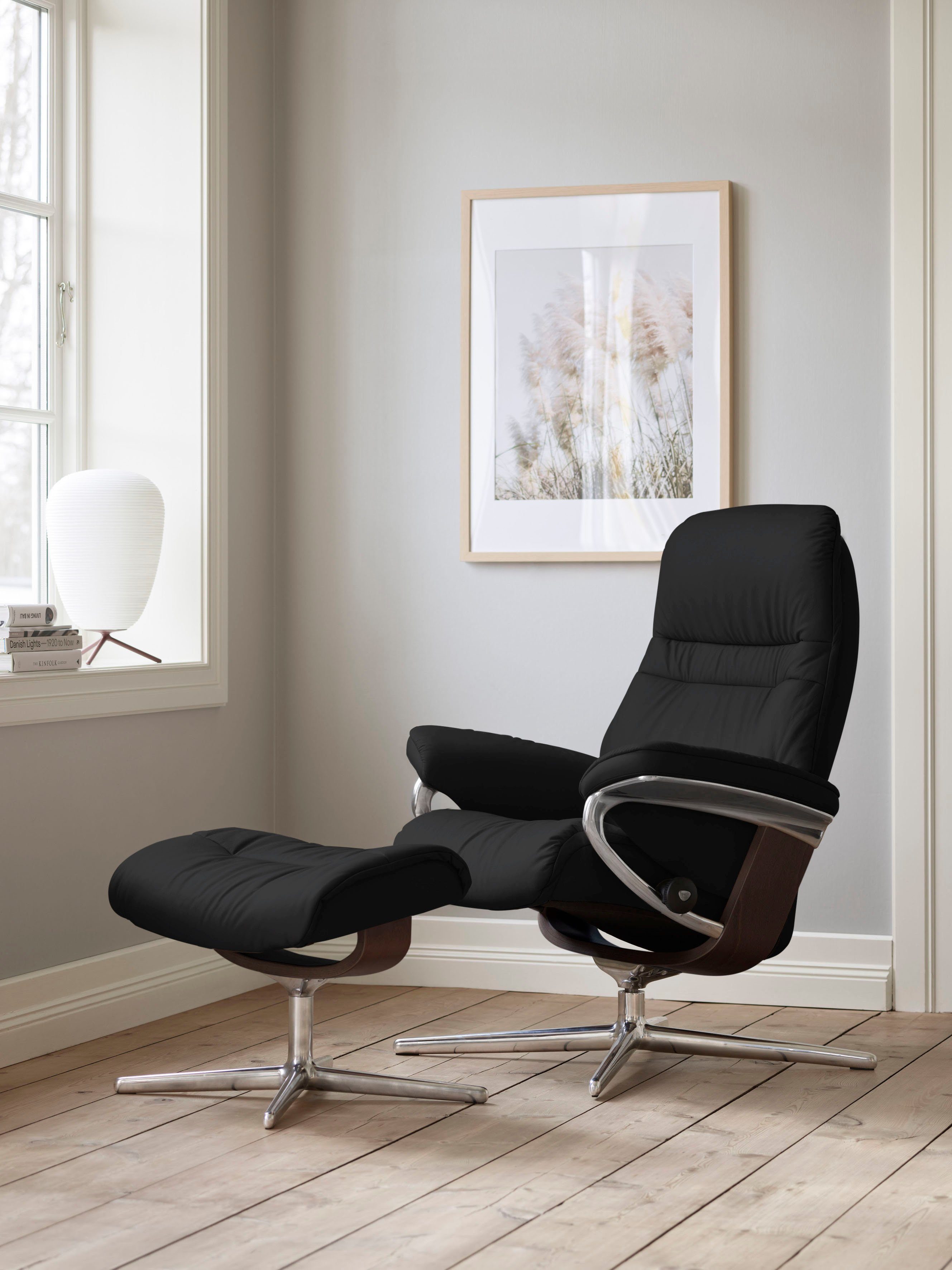 Stressless® Relaxsessel Sunrise, mit Cross Base, Größe S, M & L, Holzakzent Braun