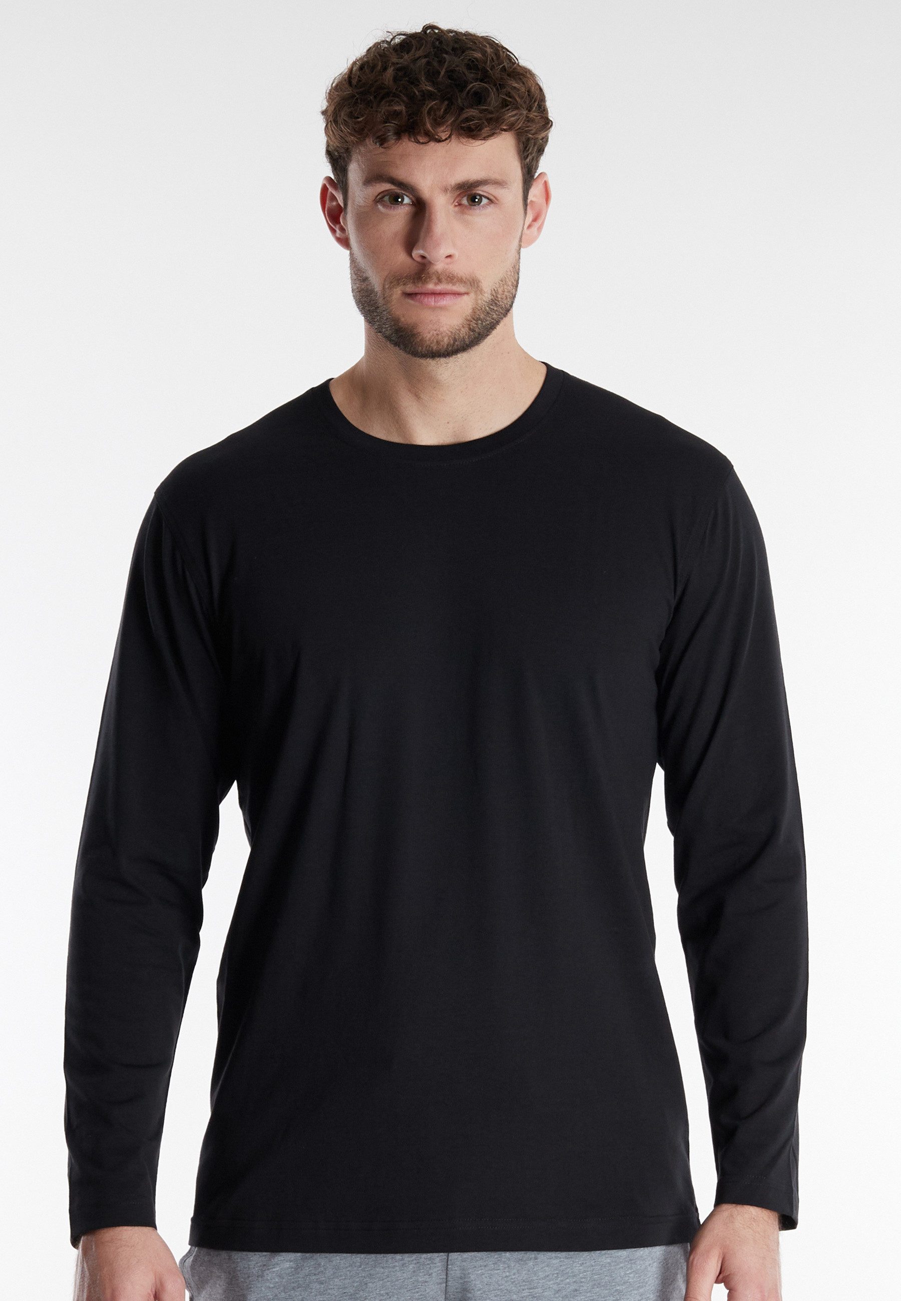 GÖTZBURG Langarmshirt California (2er Pack) basic, Langarm, bequem, Rundhalsausschnitt, locker, 100% Baumwolle