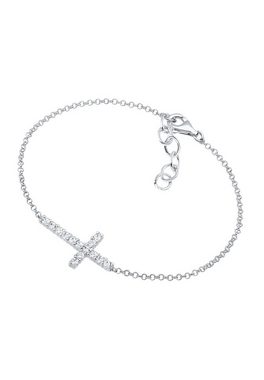 Elli Armband Kreuz Glaube Kristalle Funkelnd Elegant 925 Silber