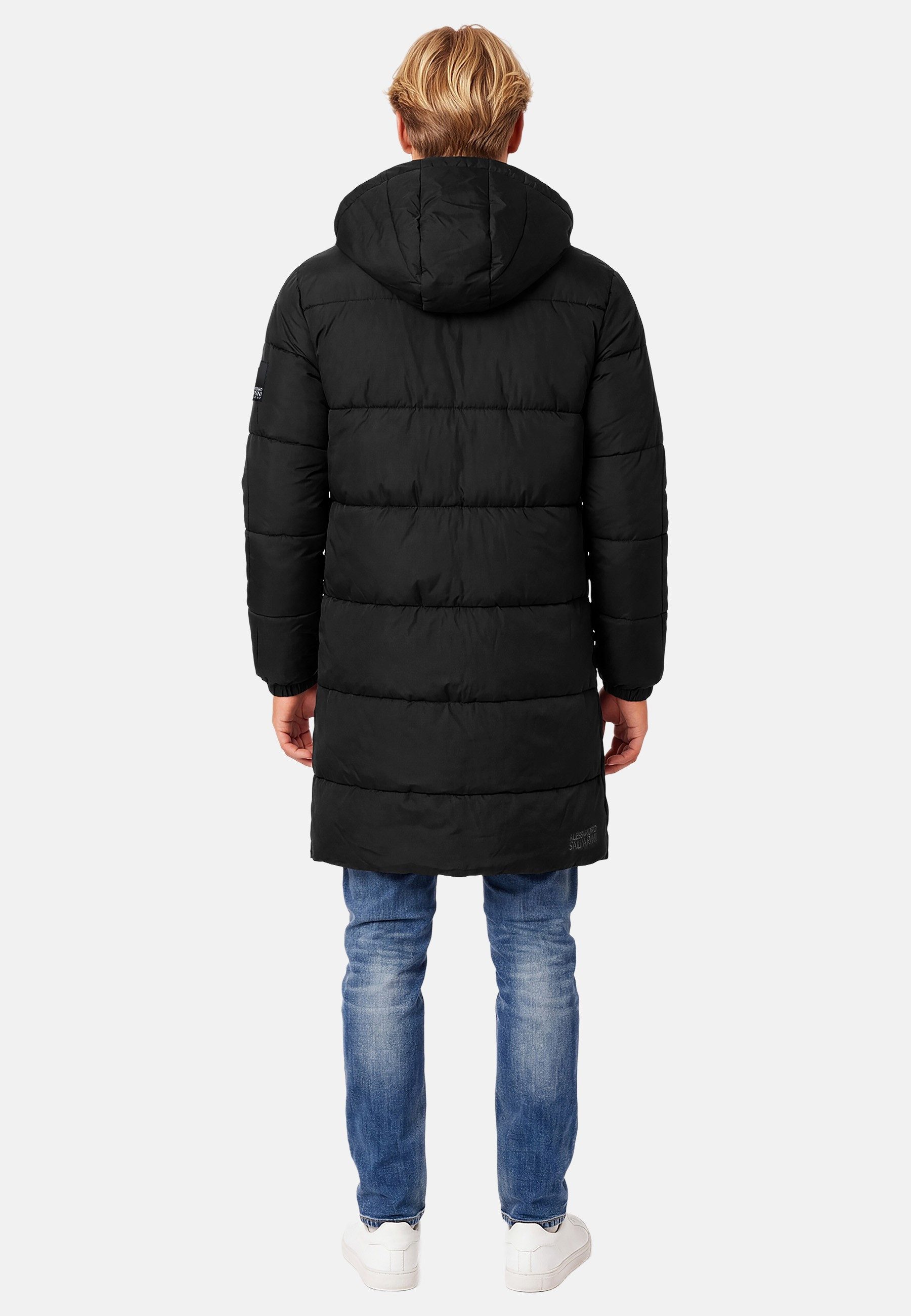 Alessandro Salvarini Winterjacke Alessandro Salvarini Herren Winter Parka gesteppt mit abnehmbarer Kapuze – Bild 4 von 5