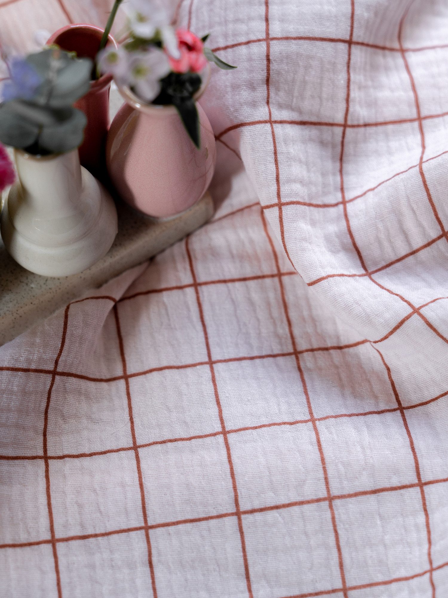 hutch&putch Kissenhülle Musselin Sofakissen Bezug 50x50 günstig online kaufen