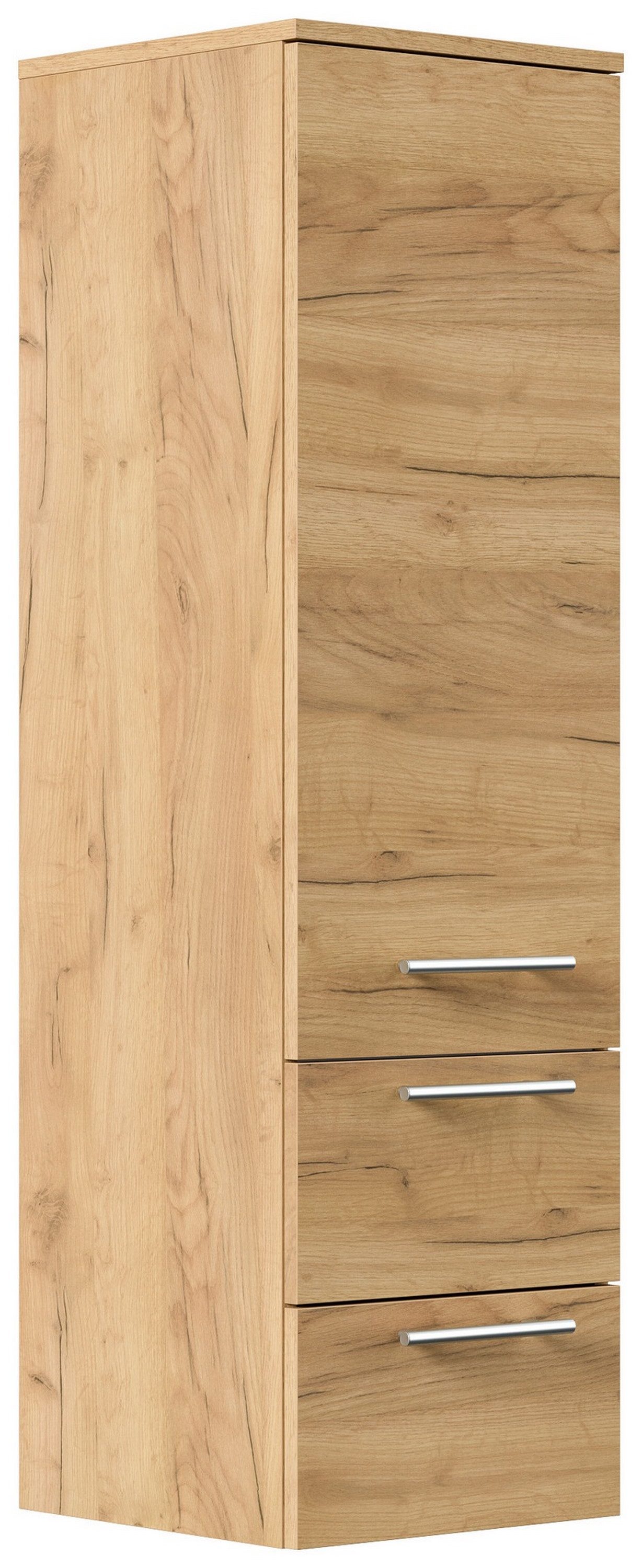 Posseik Hochschrank Badezimmer Hochschrank 120 cm Eiche Gold
