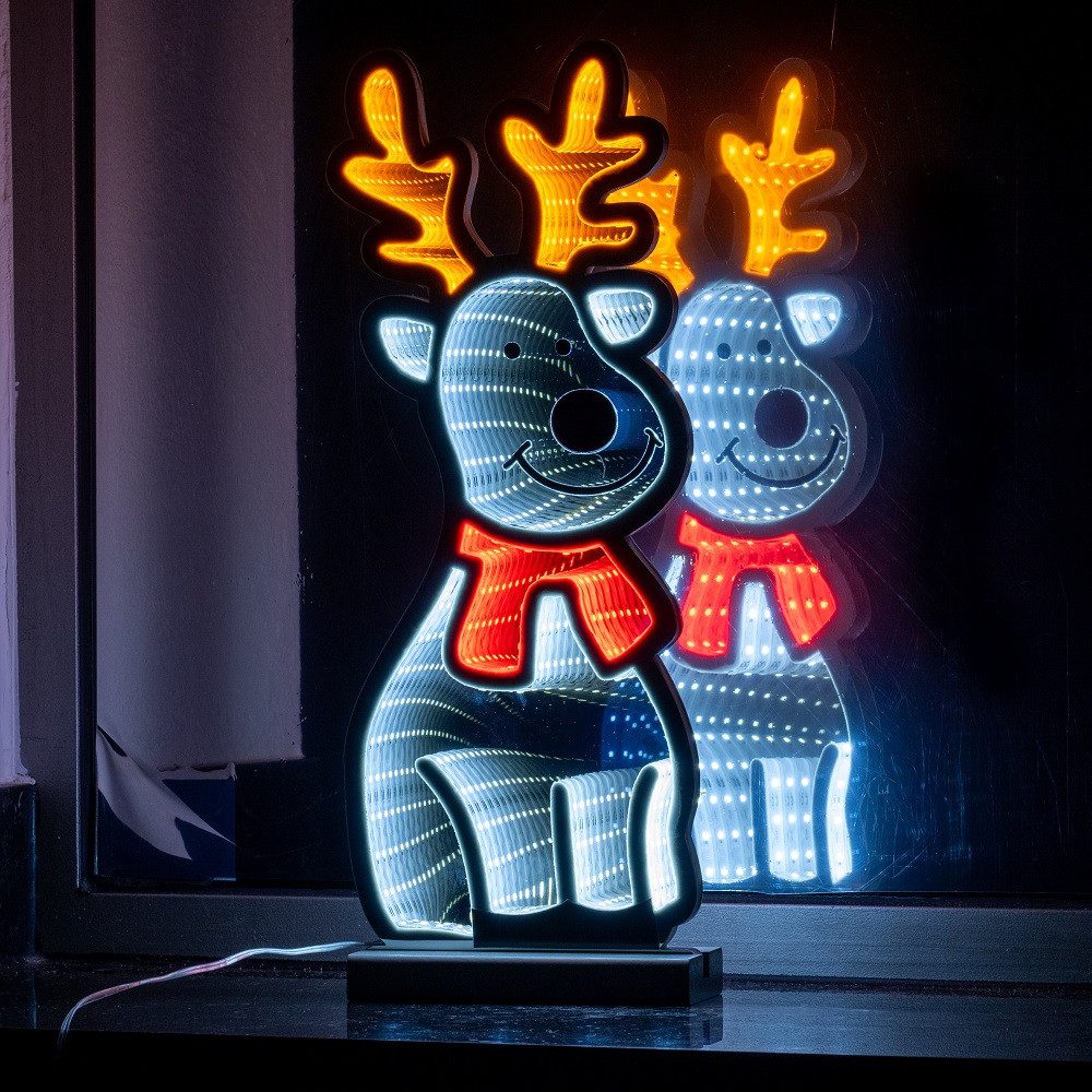 Star-Max LED Fensterbild 36031 LED-Elch mit günstig online kaufen