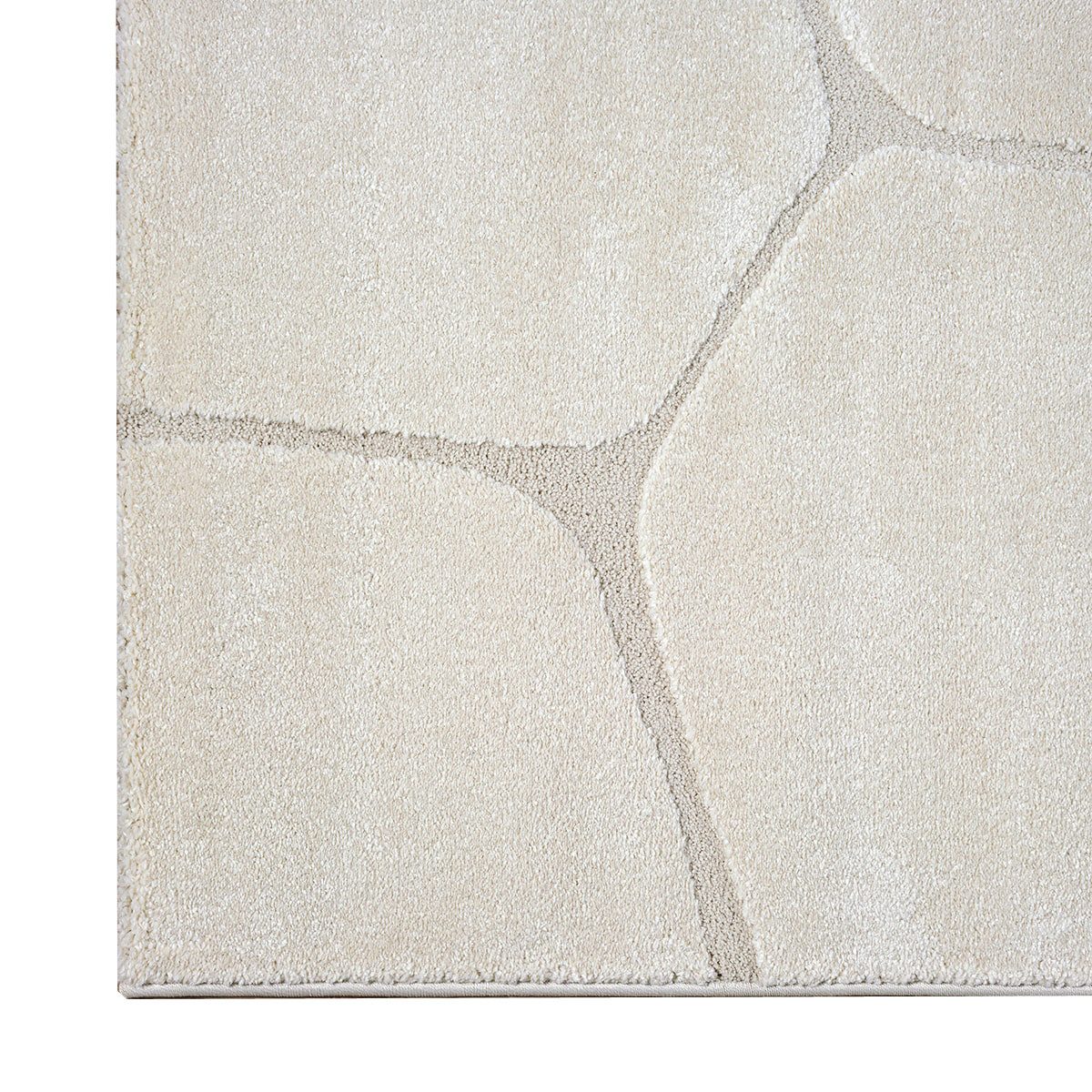 Carpetia Teppich Teppich Wohnzimmer Höheneffekt im abstrakten Muster in creme, oval, Höhe: 14 mm