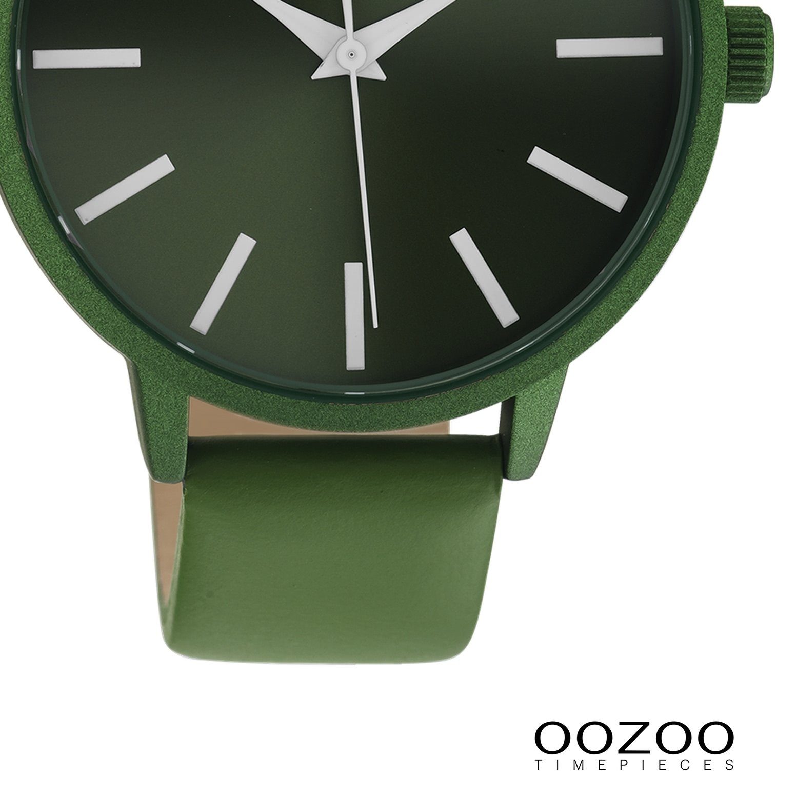 OOZOO Quarzuhr Oozoo Damen Armbanduhr Vintage Analog, (Analoguhr), Damenuhr rund, groß (ca. 42mm) Lederarmband, Fashion-Style