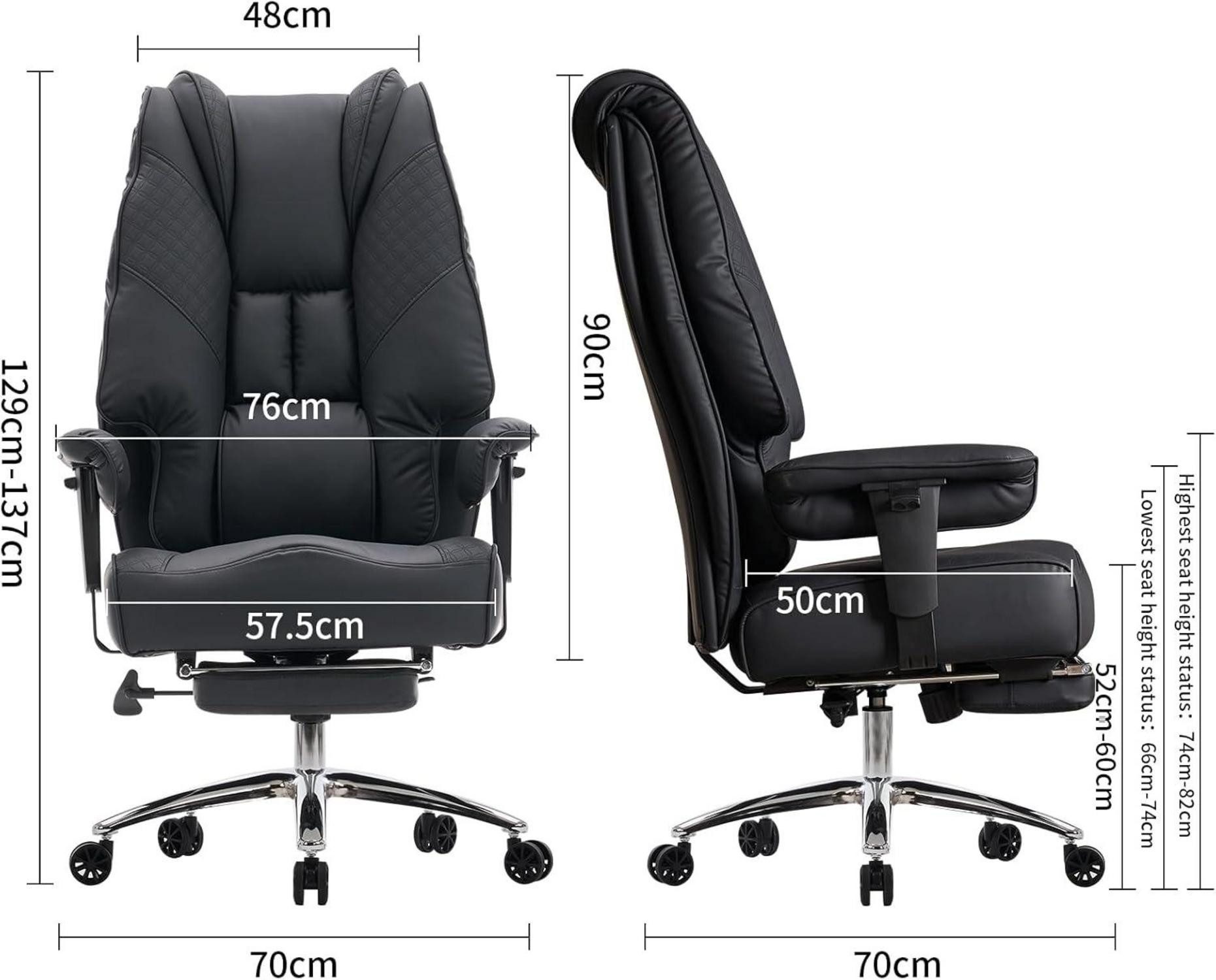 LuxusKollektion Chefsessel XXL Bürostuhl Ergonomisch Hoher günstig online kaufen