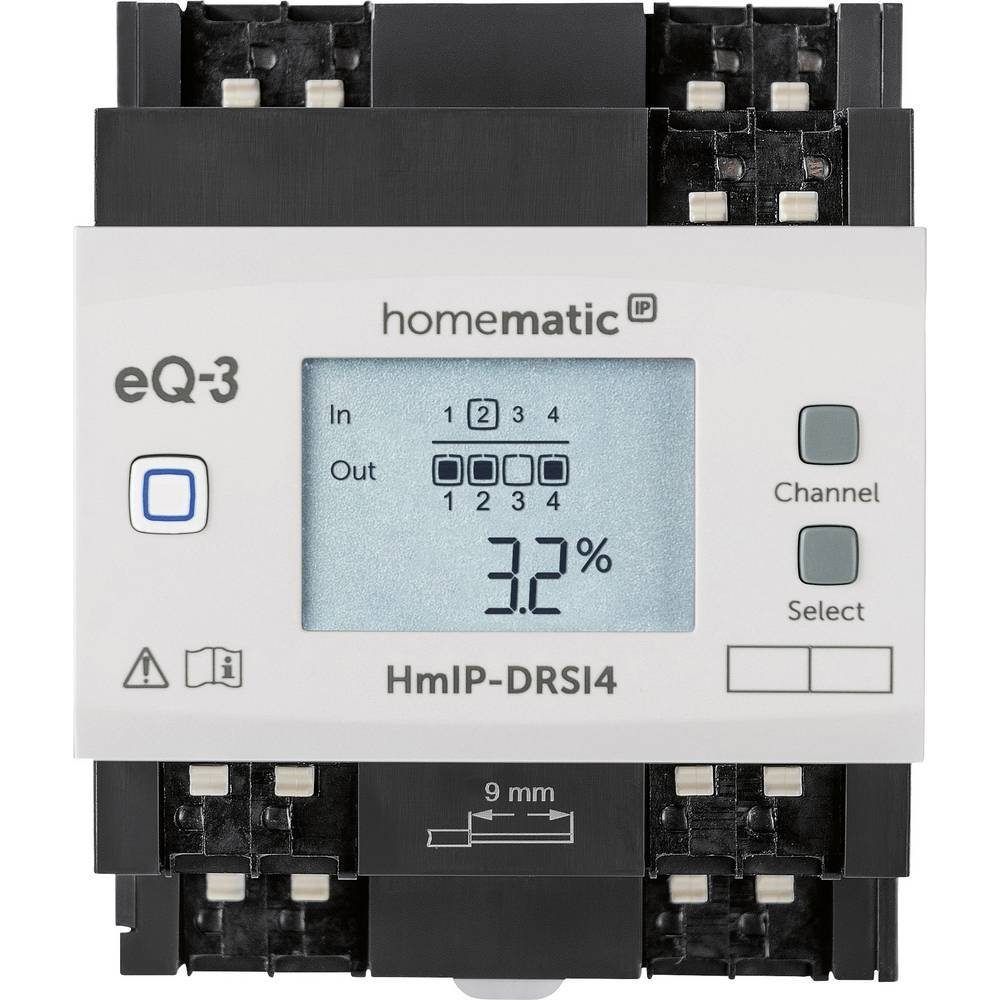 IP 4-fach Hutschienenmontage – Smart-Home-Steuerelement für Homematic Schaltaktor