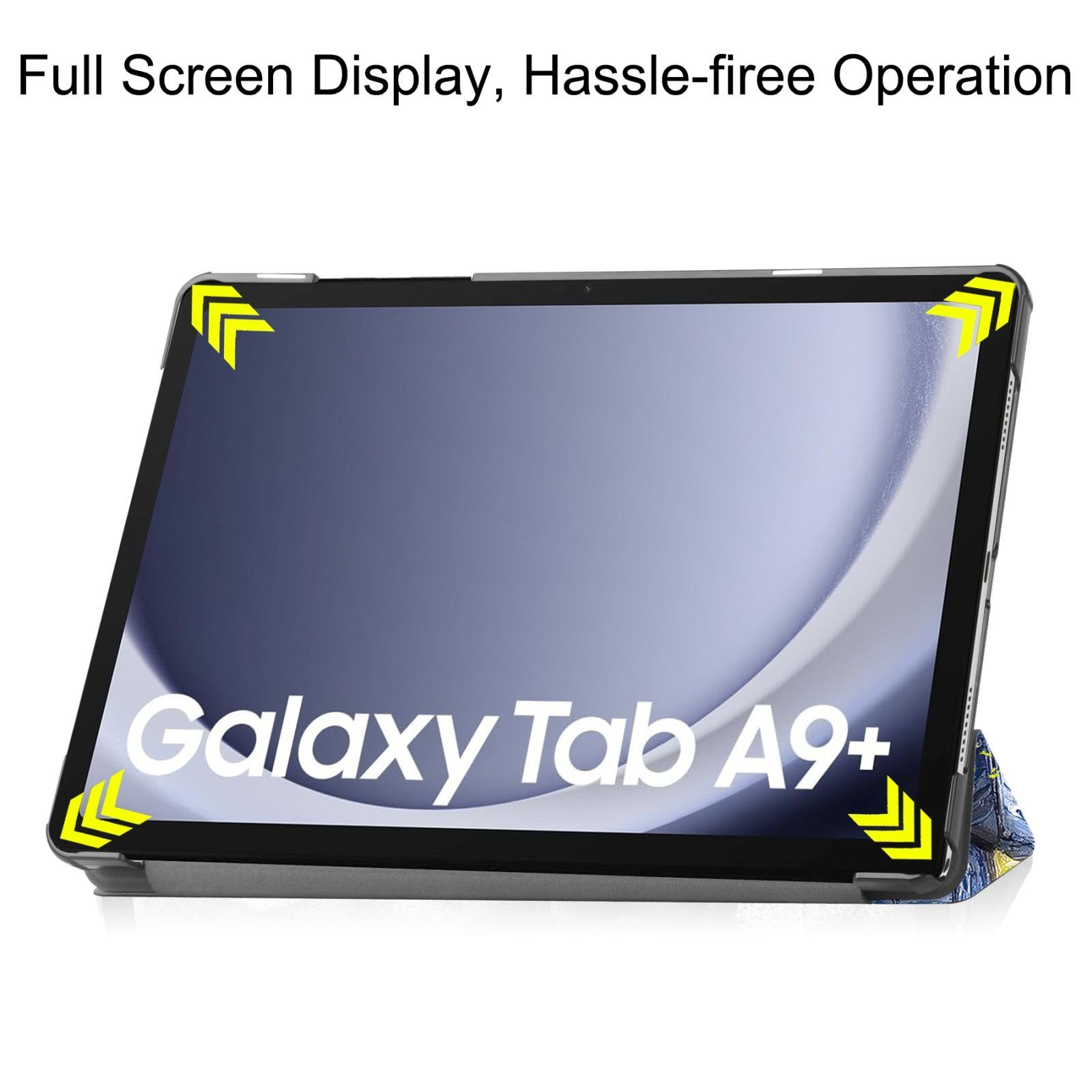 Lobwerk Tablet-Hülle Schutzhülle für Samsung Tab A9+ Plus 2023 SM-X210/X216/X218 11 Zoll, Wake & Sleep Funktion, Sturzdämpfung, Aufstellfunktion