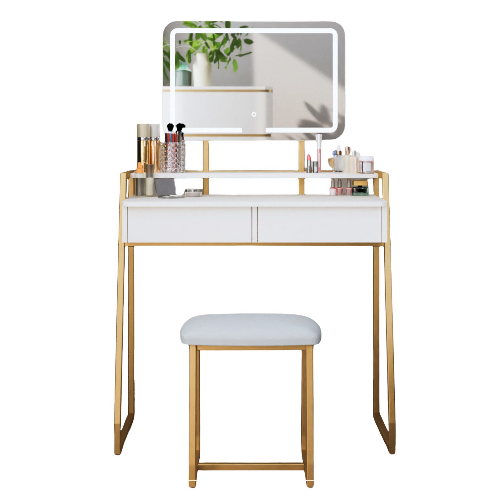 Mondeer Schminktisch Kosmetiktisch-Set(2-St), mit LED Beleuchtung, mit Spie günstig online kaufen