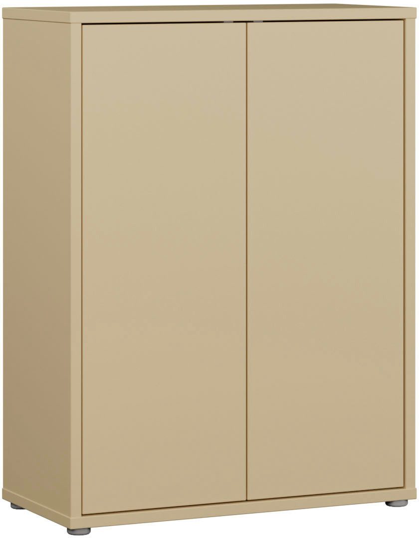 FORTE Schuhschrank Alice Springs, Schuhschrank, Platz für 15 Paar Schuhe, 2 Türen (B/H/T 74,5/99,1/34,9 cm) Stauraumschrank, Mehrzweckschrank, grifflose Front, Push to open