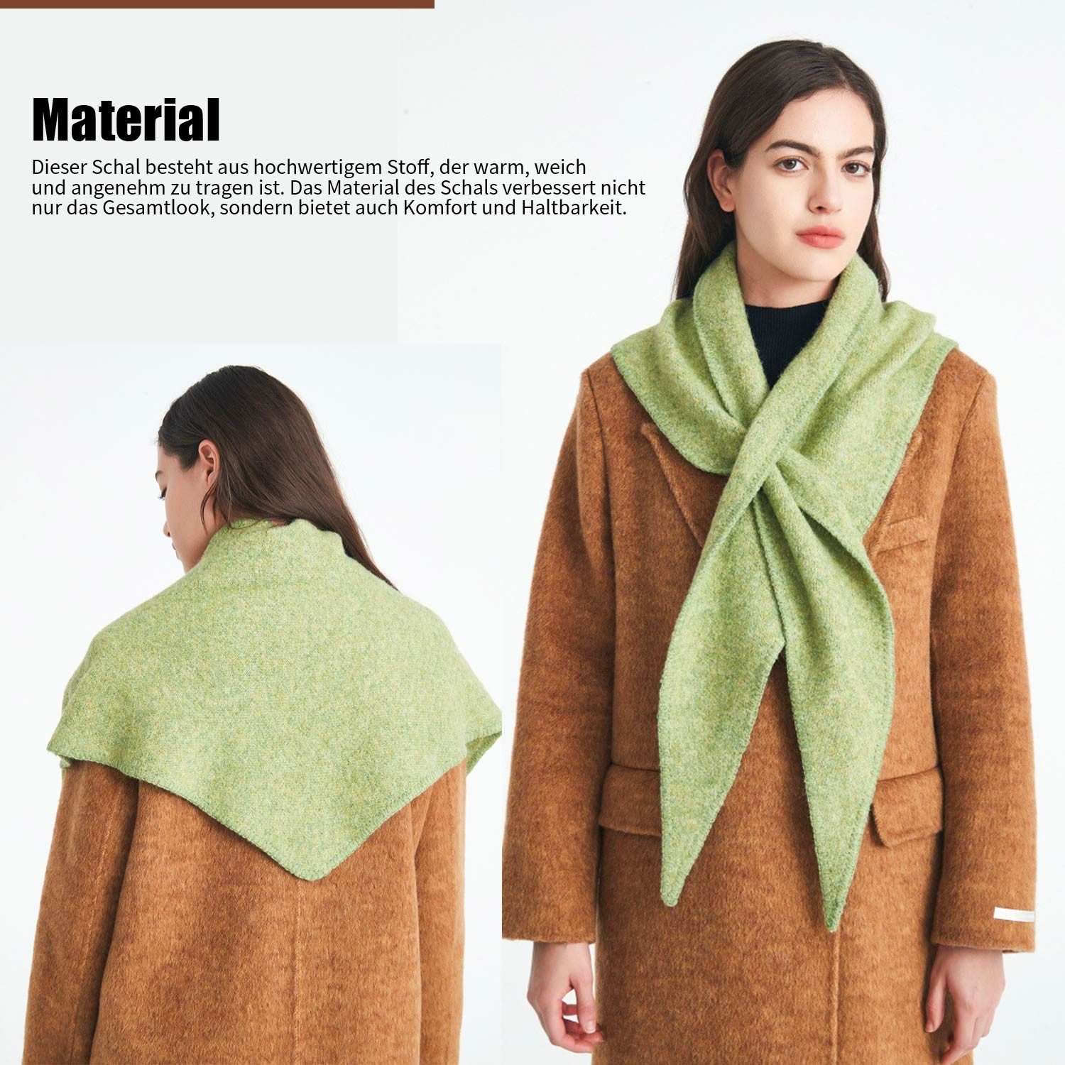 Refttenw Dreieckstuch Damen Schal Bequem & Warm Kopftuch Umhang Klassisches günstig online kaufen