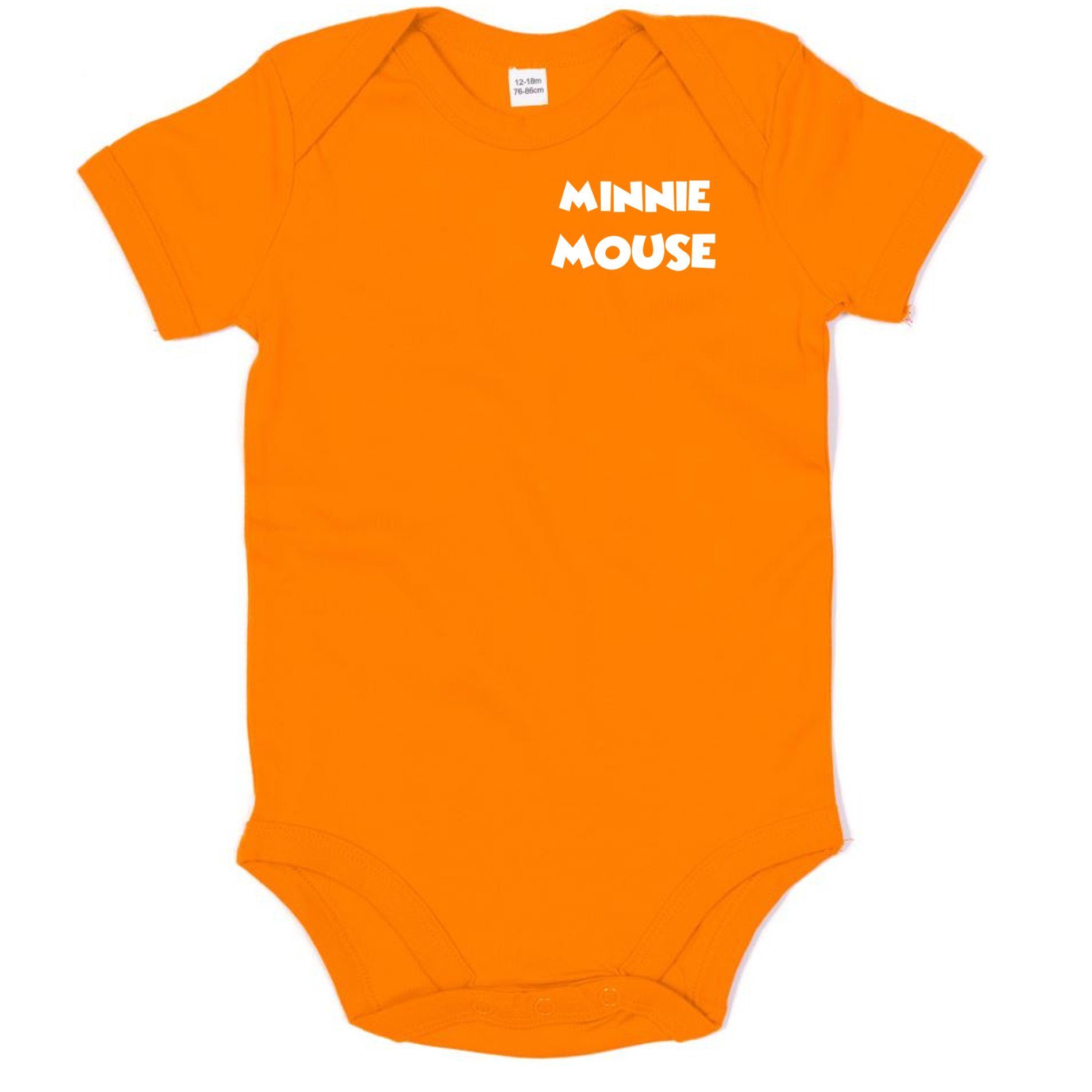 Blondie & Brownie Strampler Kinder Baby Minnie Mouse Mickey Film Serie Cartoon Maus Orange