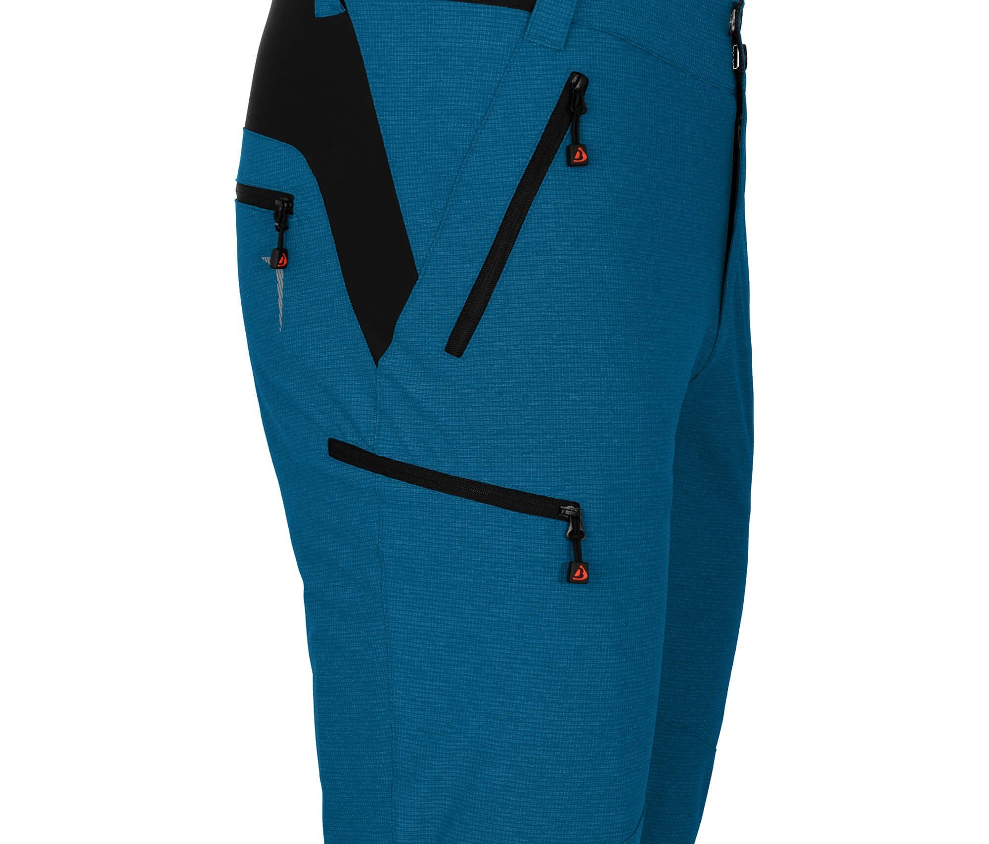 Fahrradhose PORVOO (mit gepolsterter Innenhose) Herren Radhose, robust, elastisch, Langgrößen, Saphir blau