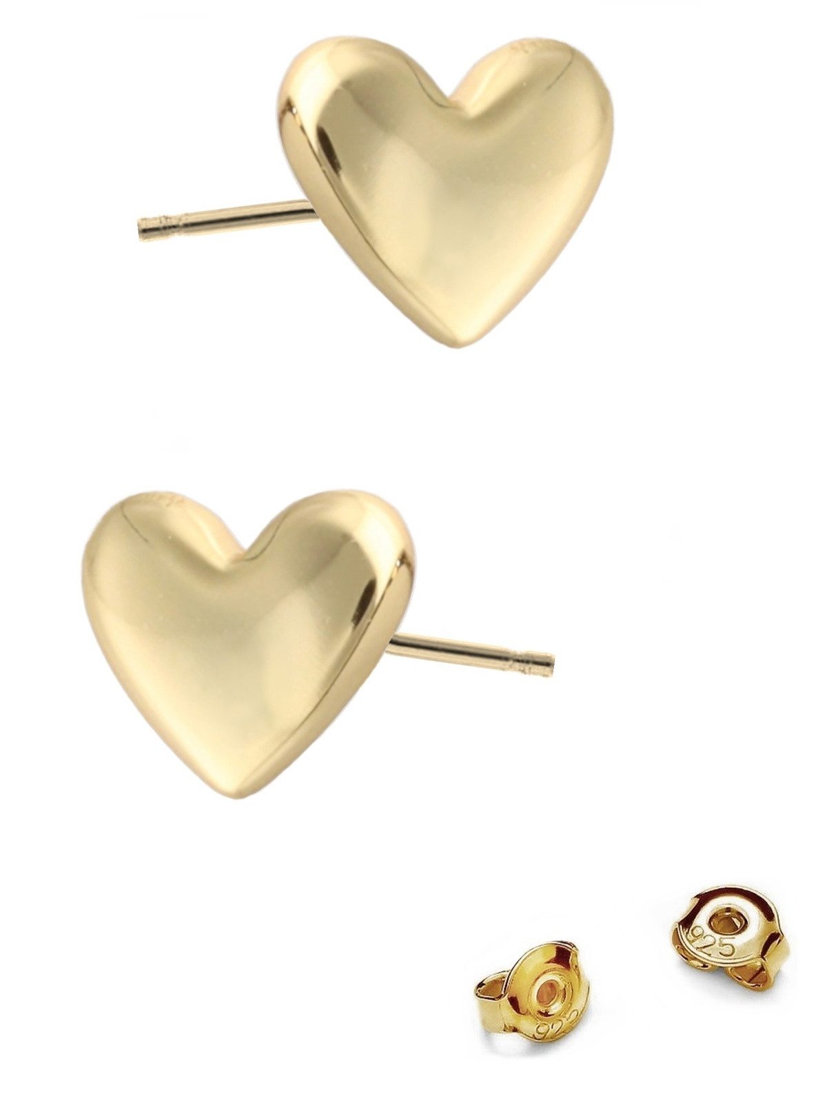 Ohrstecker-Set Herz Ohrstecker in Gold - zeitloses Symbol besondere Momente