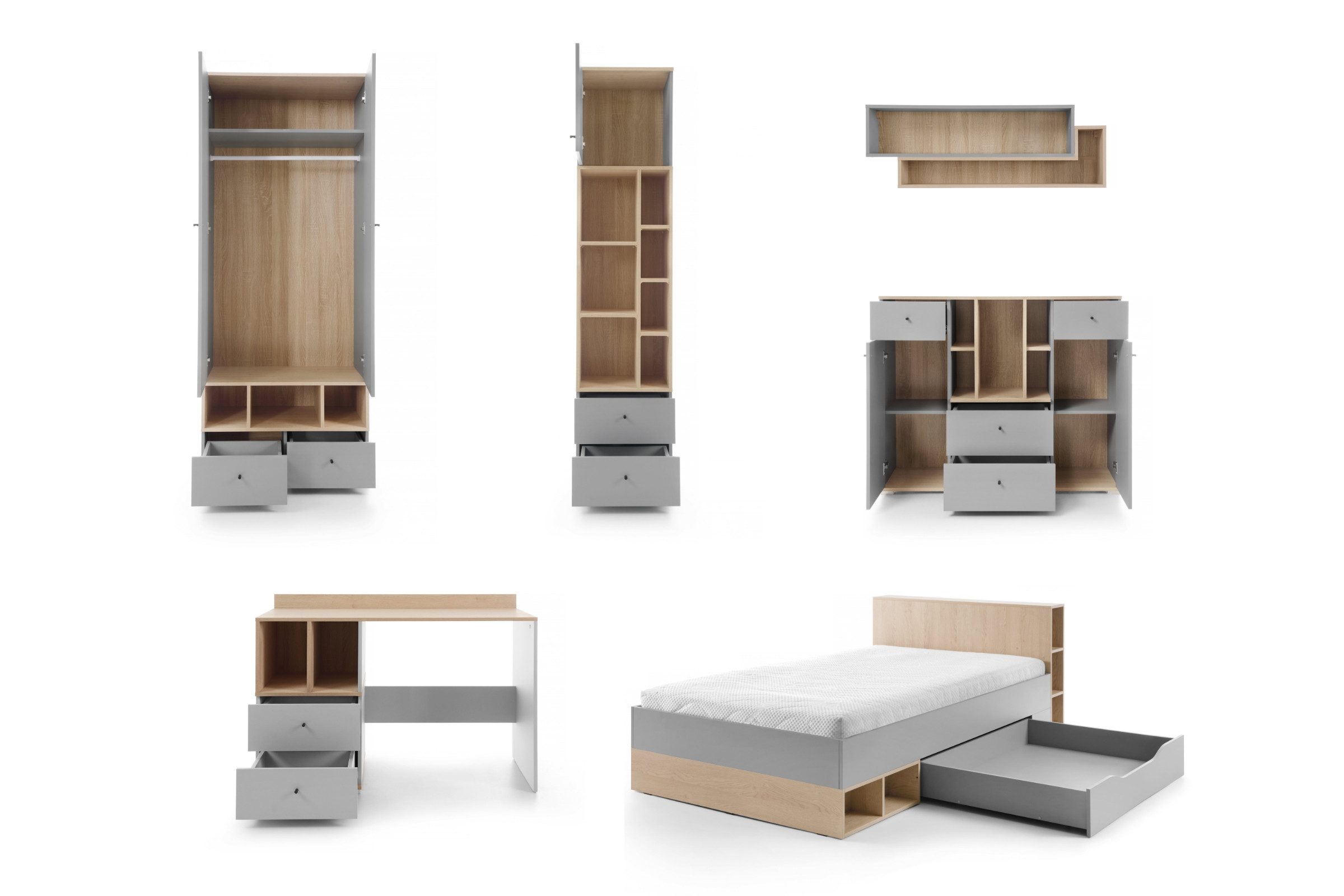 Deine Möbel 24 Jugendzimmer-Set OLAF A Kinderzimmer-Set Kindermöbel für Kin günstig online kaufen