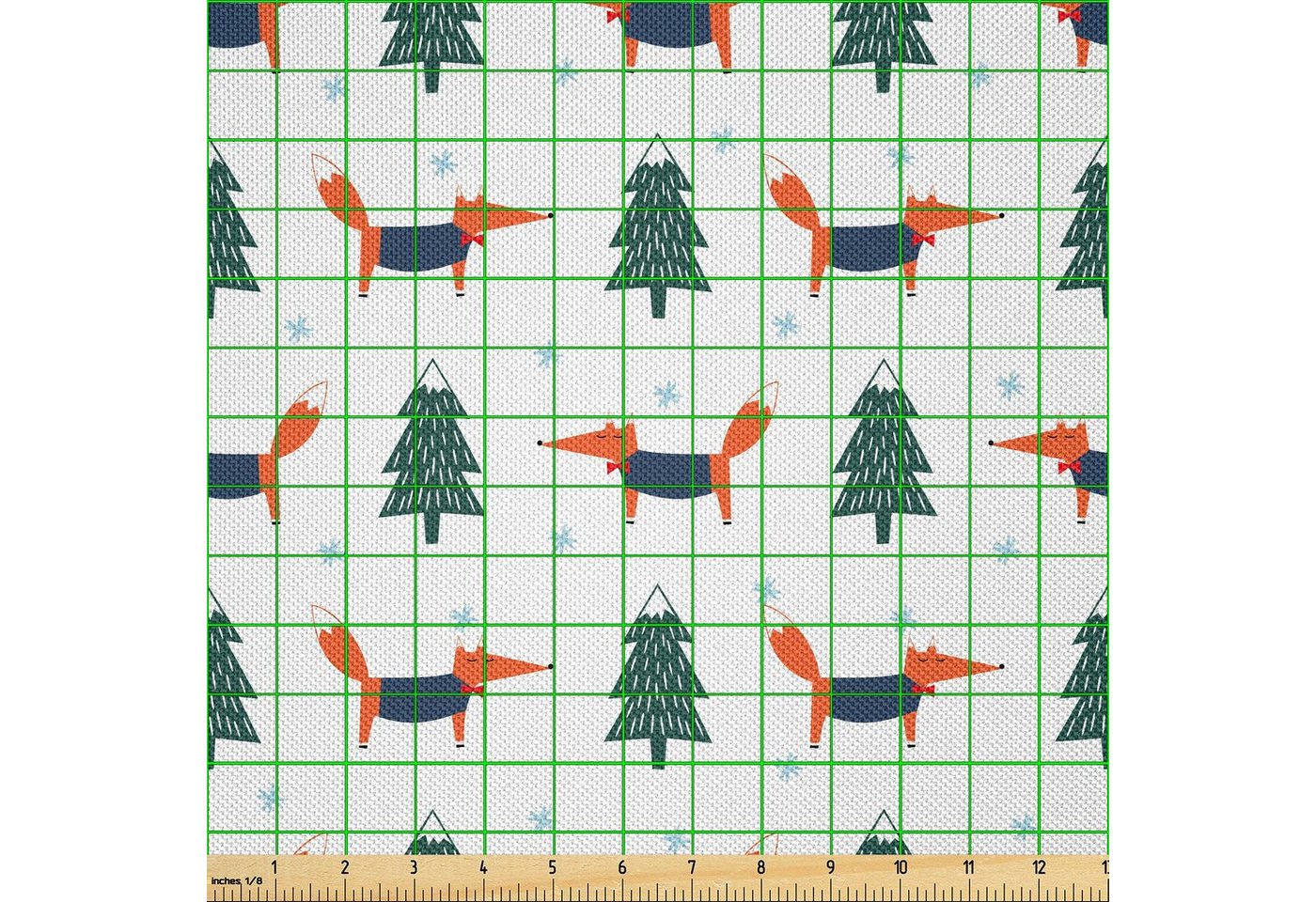 Thumbnail - Abakuhaus Stoff Zum Nähen Toller Stoff für Heimtextilien aller art, Northwoods Weihnachten Fox Pine