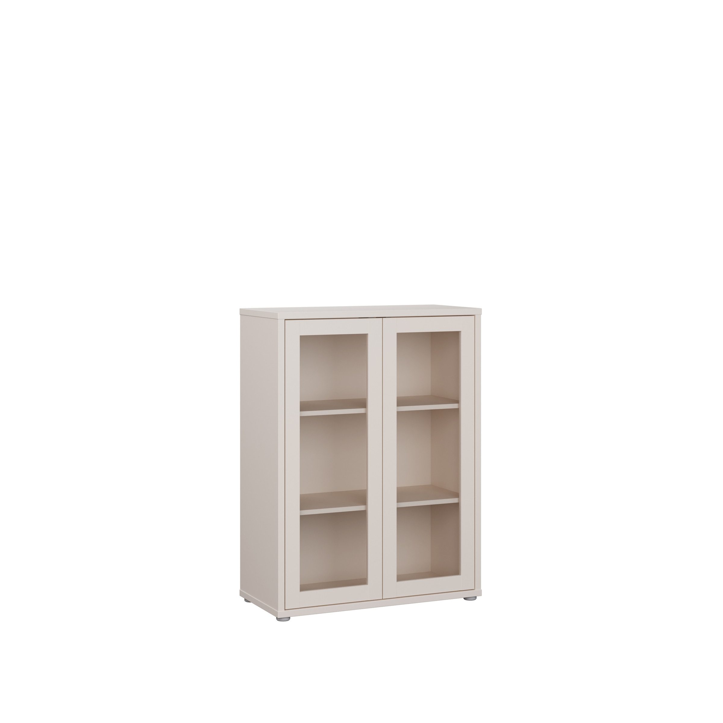 PREISBRECHER Vitrine ALICE SPRINGS in Sand / Glas - 74,5x99,1x34,9cm (BxHxT) – Bild 5 von 5
