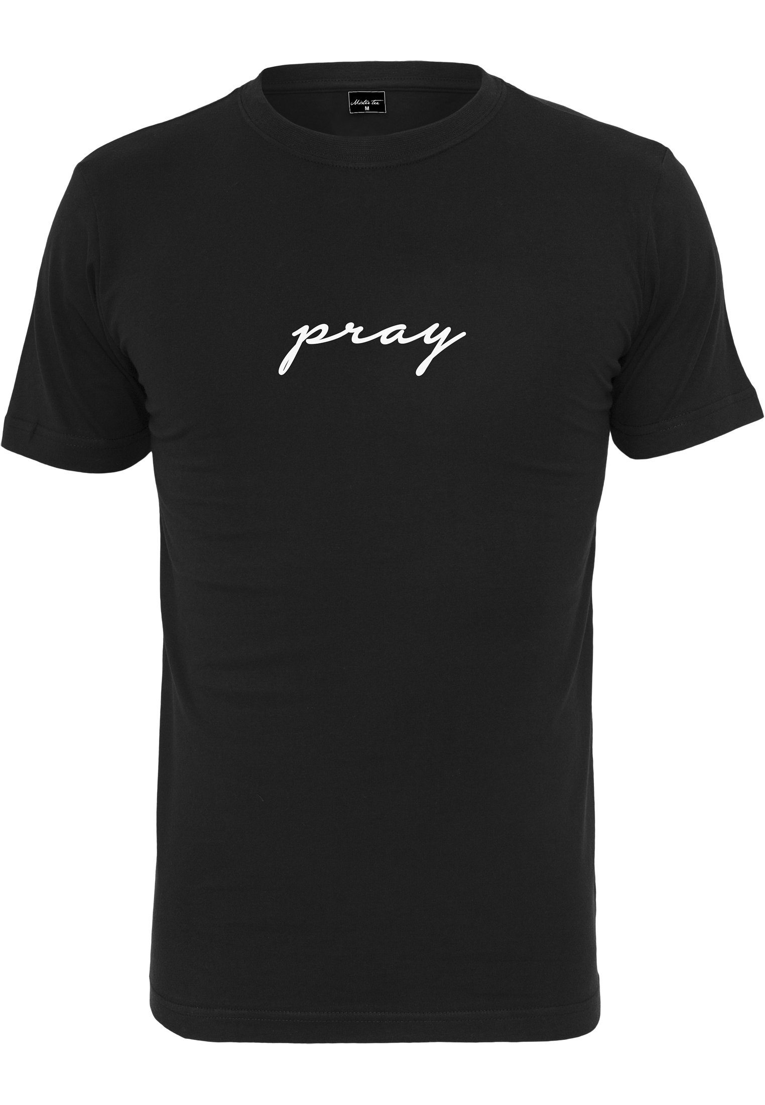 MisterTee T-Shirt Herren Pray EMB Tee (1-tlg) black